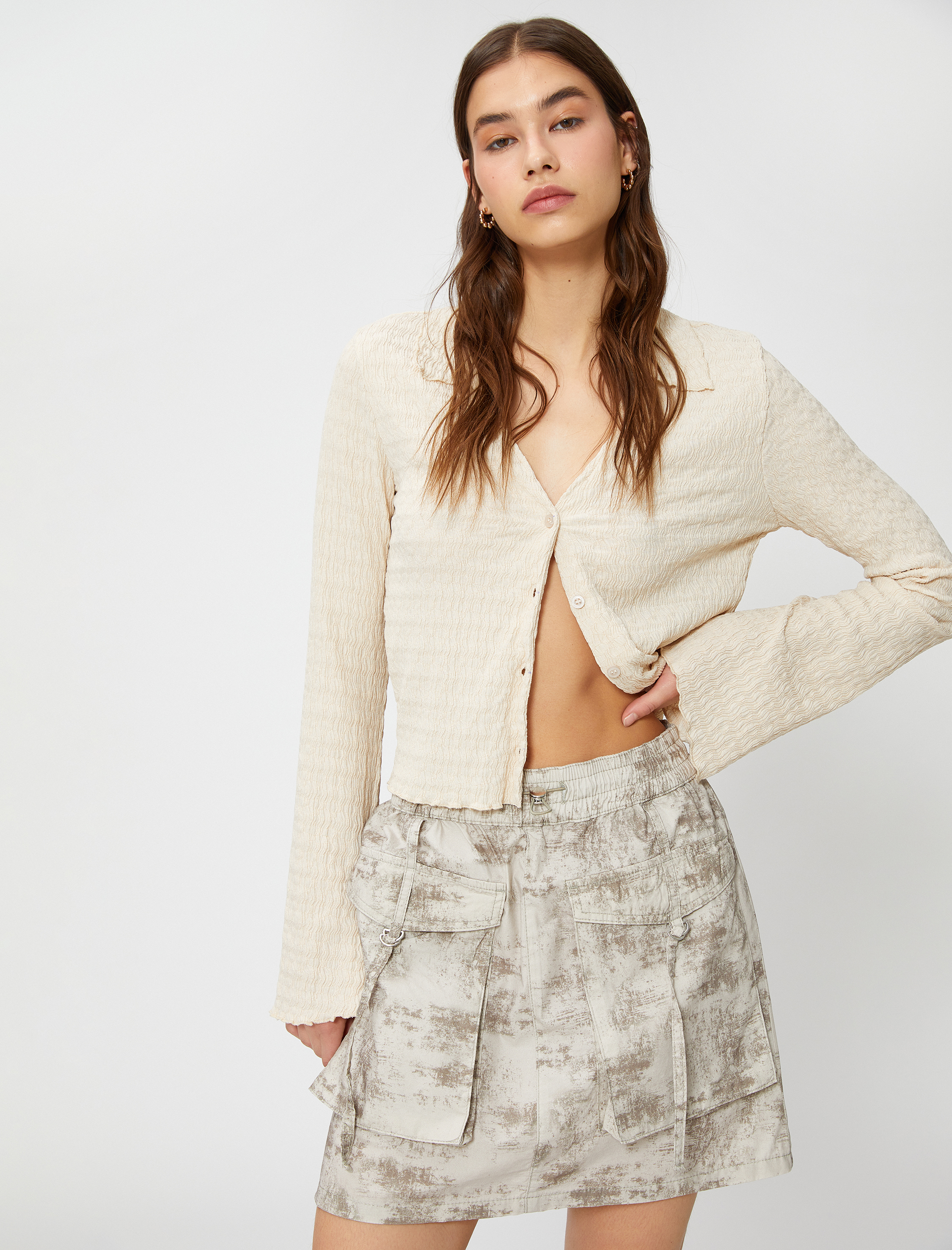   Kargo Etek Büyük Cepli Beli Lastikli Stoperli Pamuklu