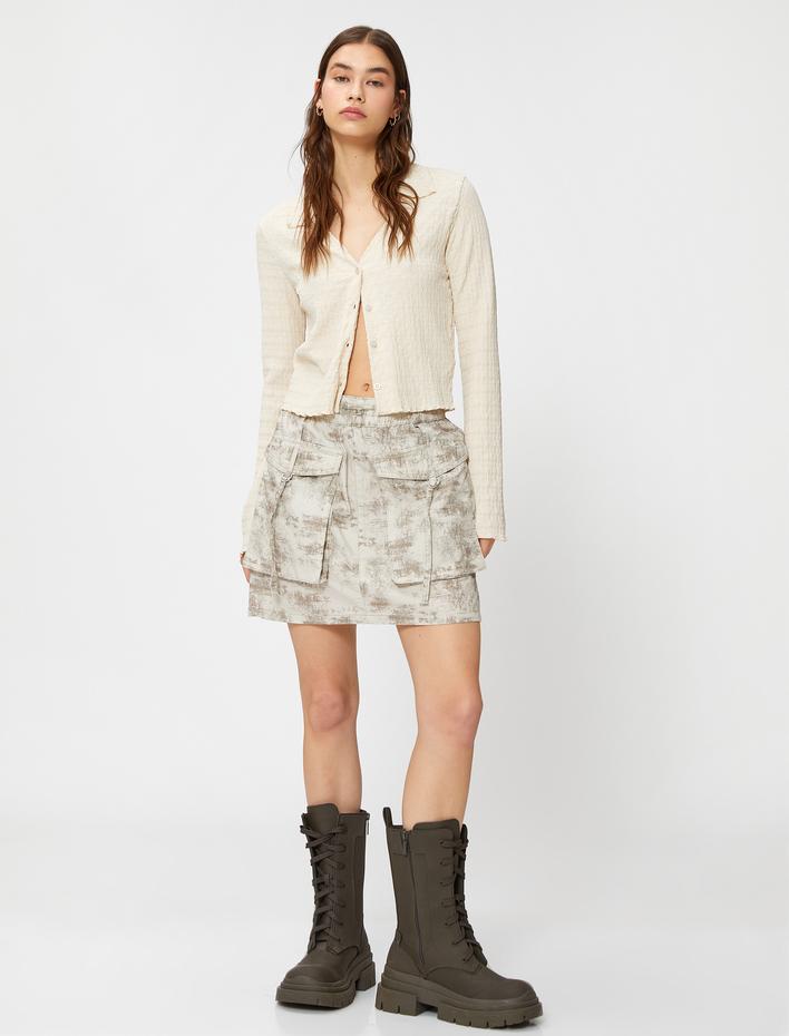  Kargo Etek Büyük Cepli Beli Lastikli Stoperli Pamuklu