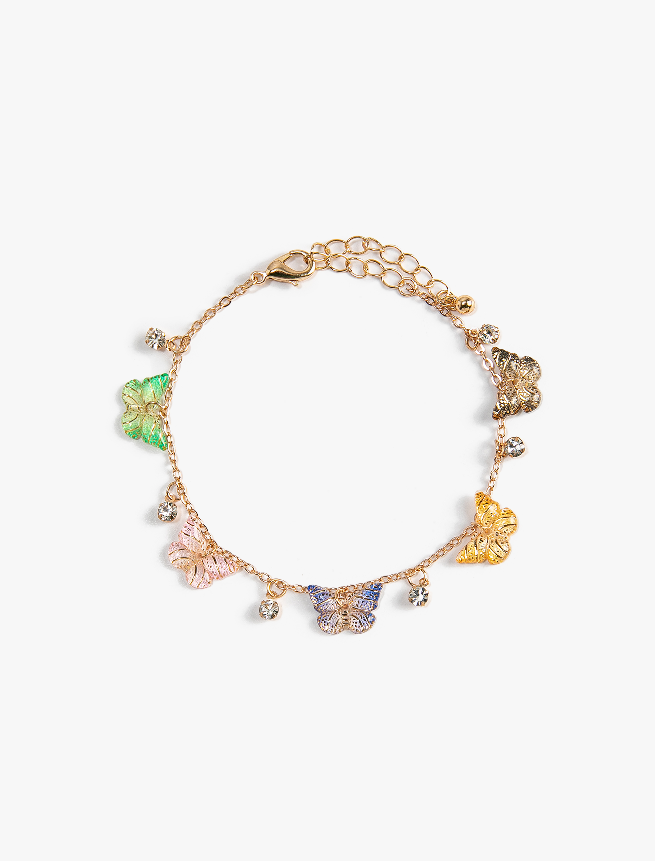  Kadın Bileklik Kelebek Charm Detaylı