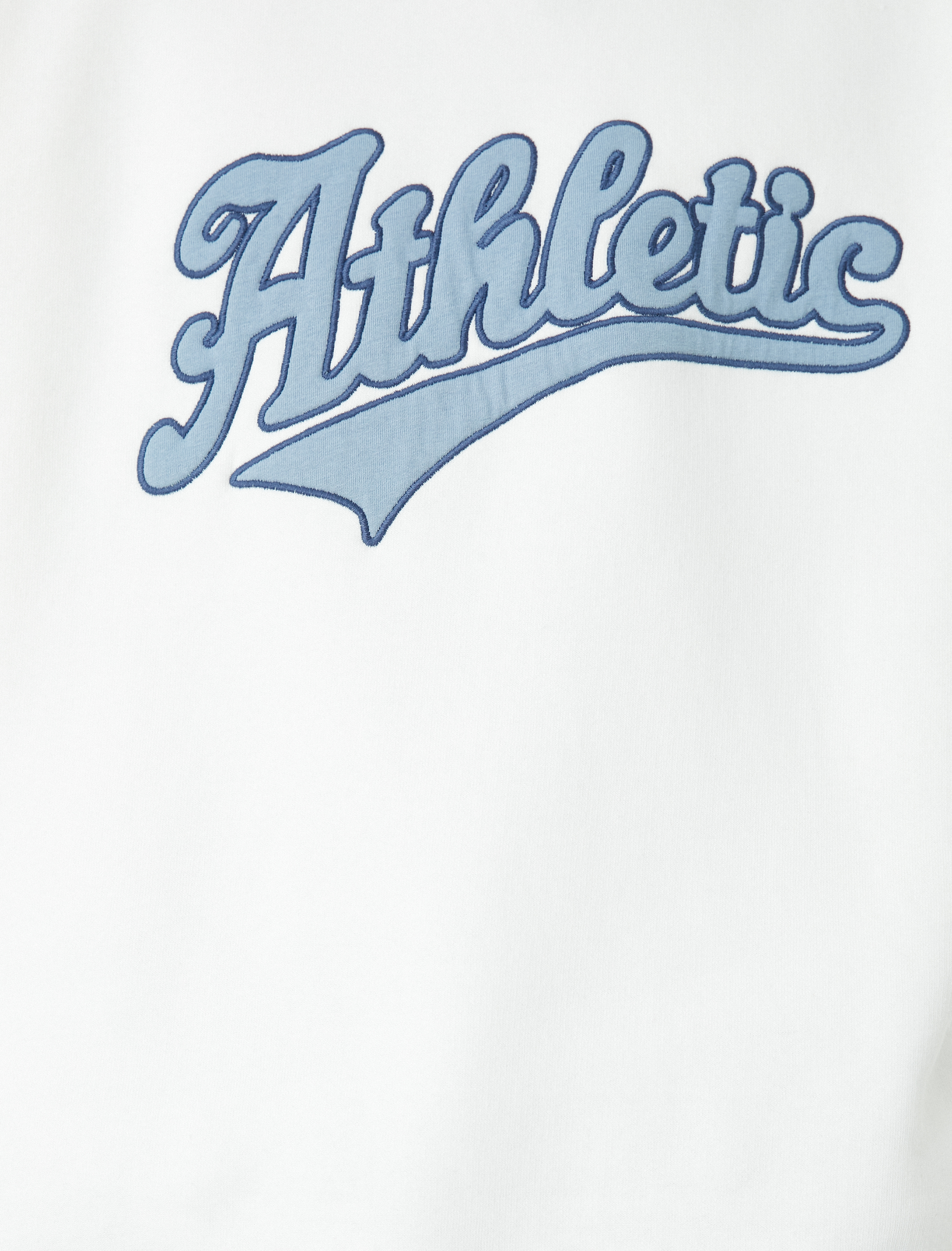   Kolej Oversize Sweatshirt V Yaka Aplike İşleme Detaylı Şardonlu