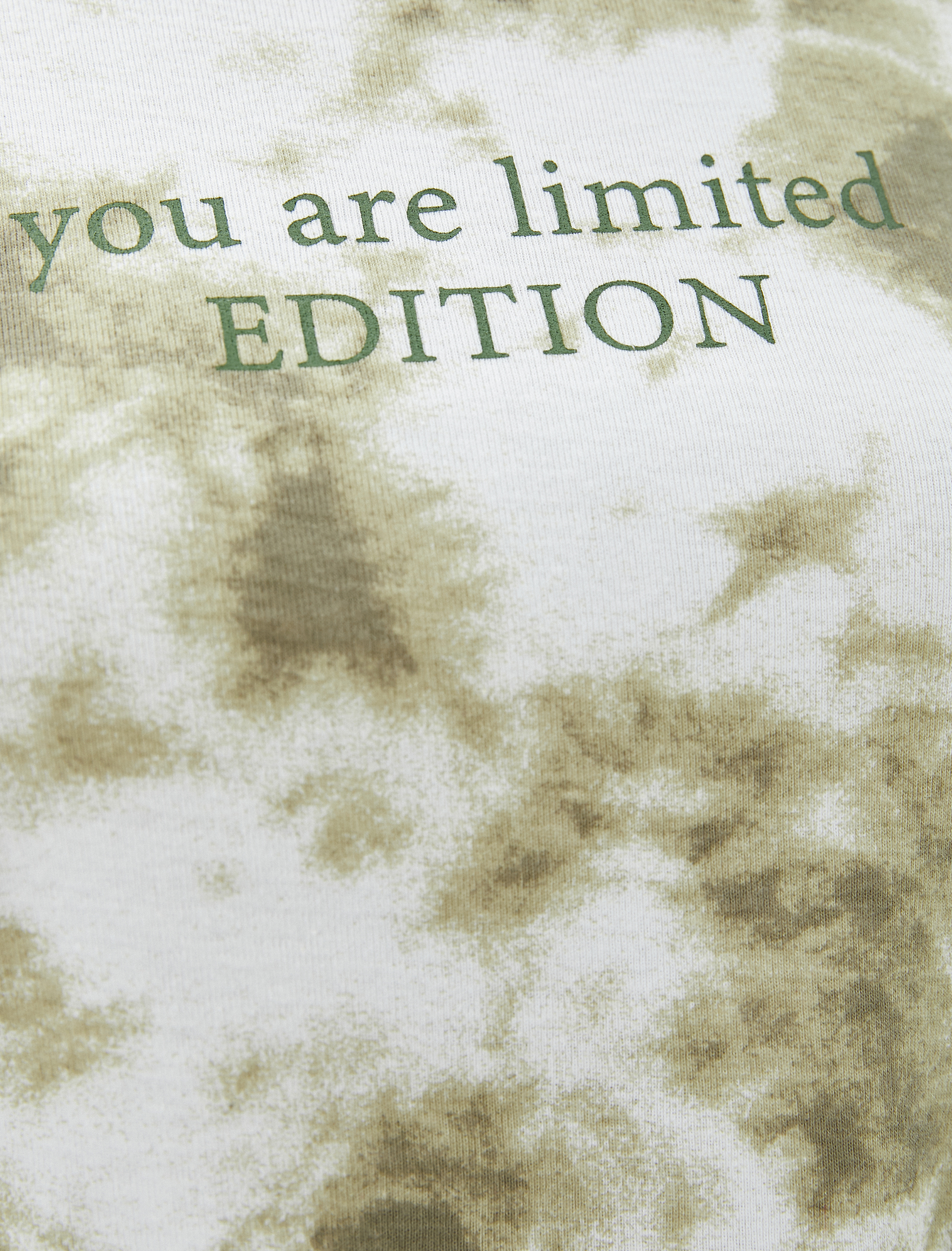   Slogan Baskılı Tişört Batik Detaylı Kısa Kollu Bisiklet Yaka