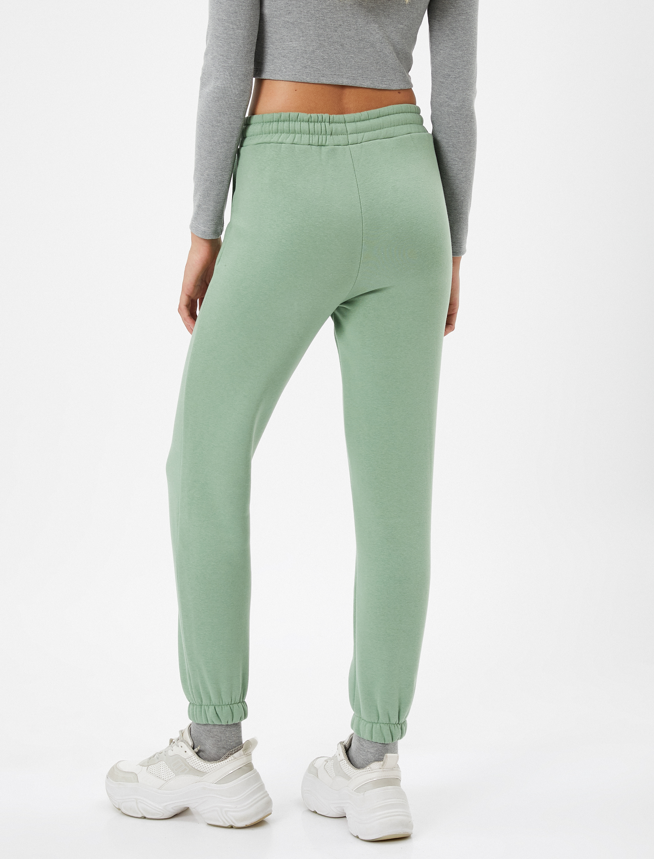   Şardonlu Jogger Eşofman Altı Beli Lastikli Bağcıklı Cep Detaylı