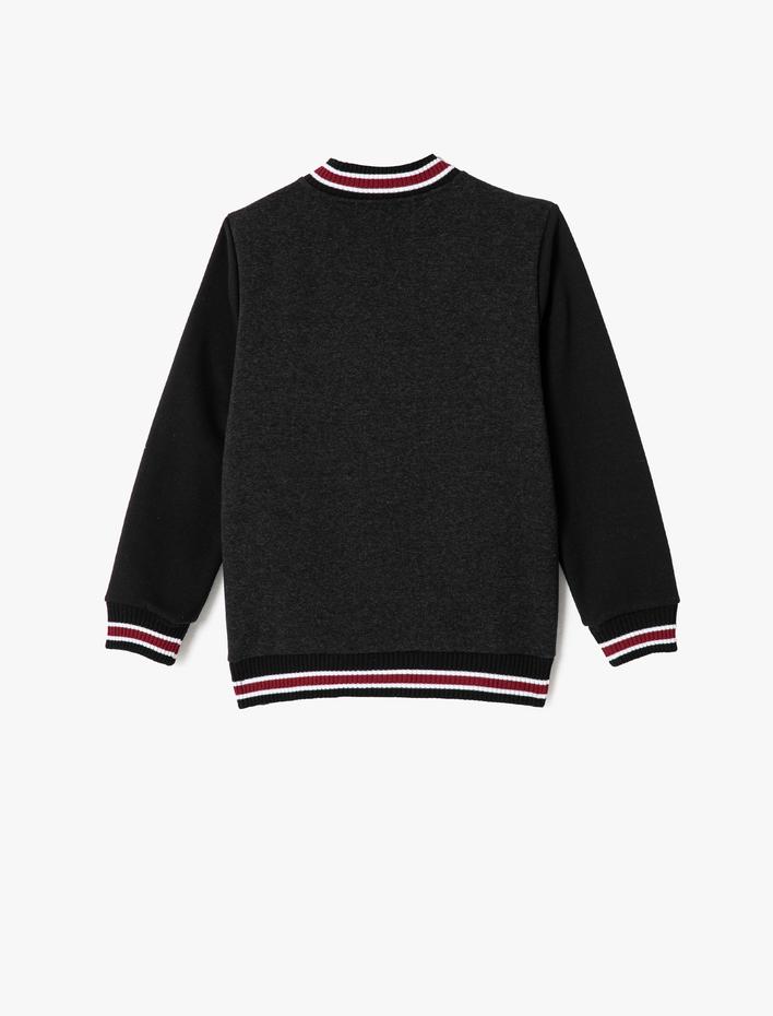 Erkek Çocuk Kolej Ceket Çıtçıt Düğmeli Baskılı