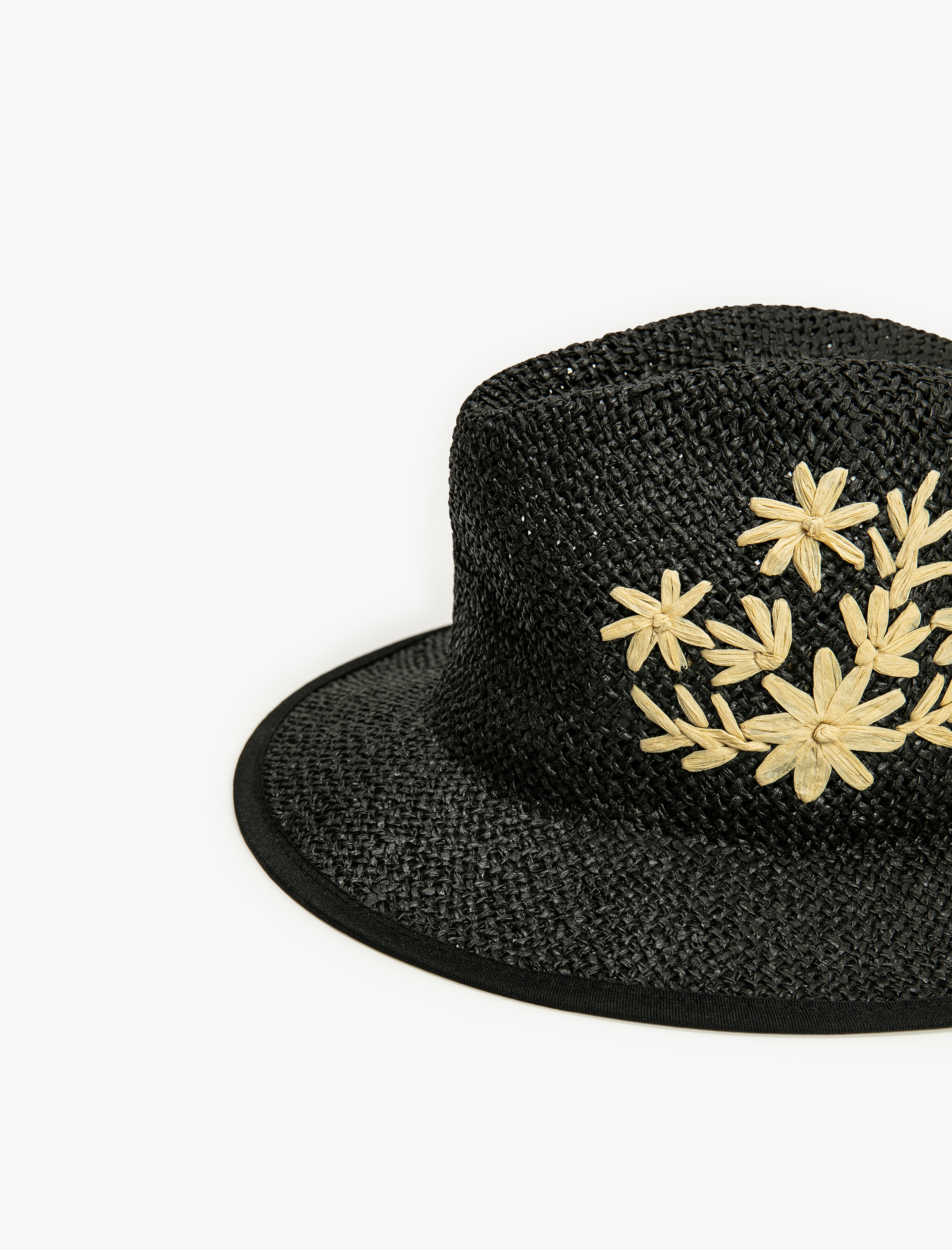  Kadın Hasır Fötr Şapka İşleme Detaylı