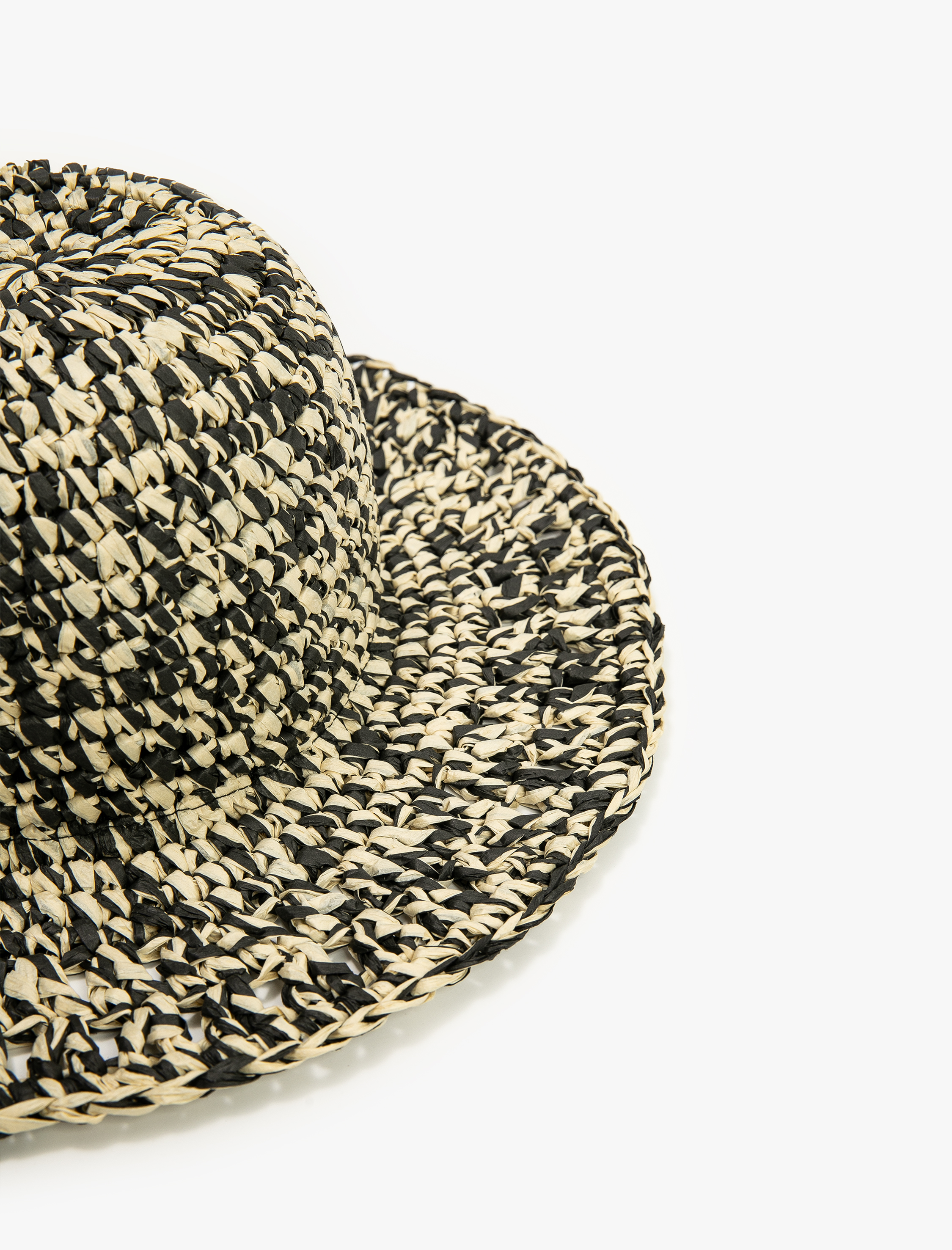  Kadın Desenli Hasır Şapka