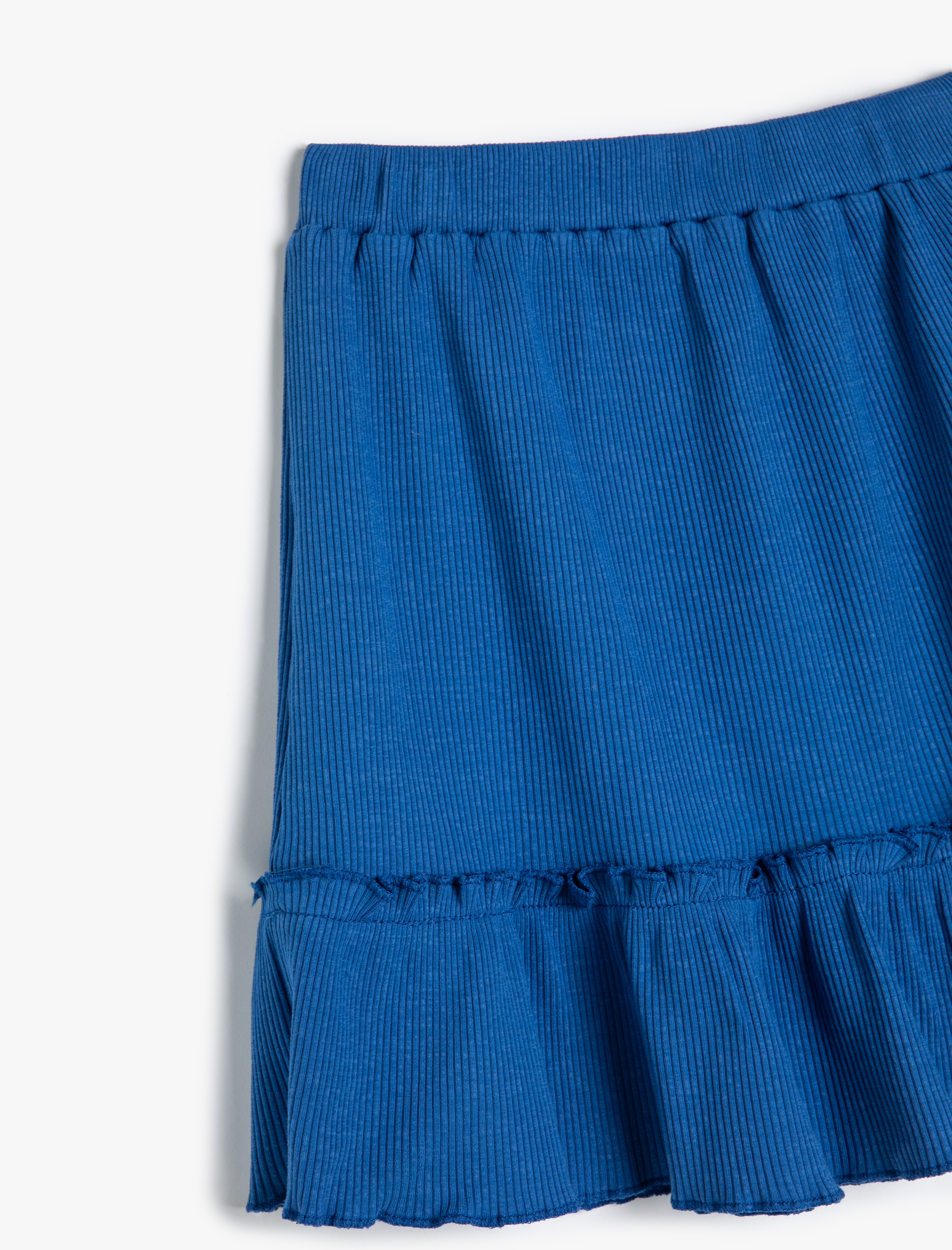 Kız Çocuk Etek Dokulu Beli Lastikli Fırfır Detaylı