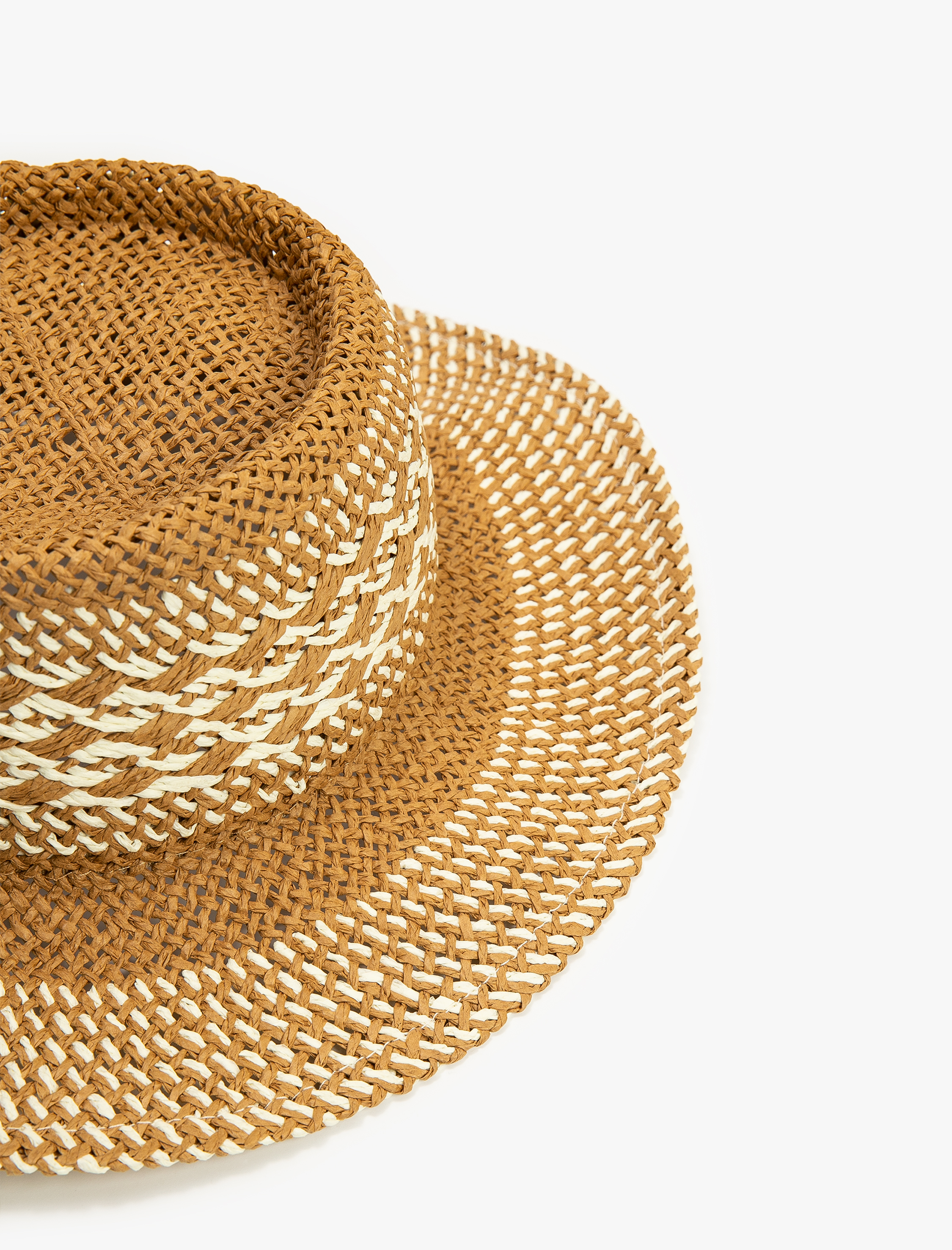 Kadın Desenli Hasır Şapka - Koton X Sibil Çetinkaya