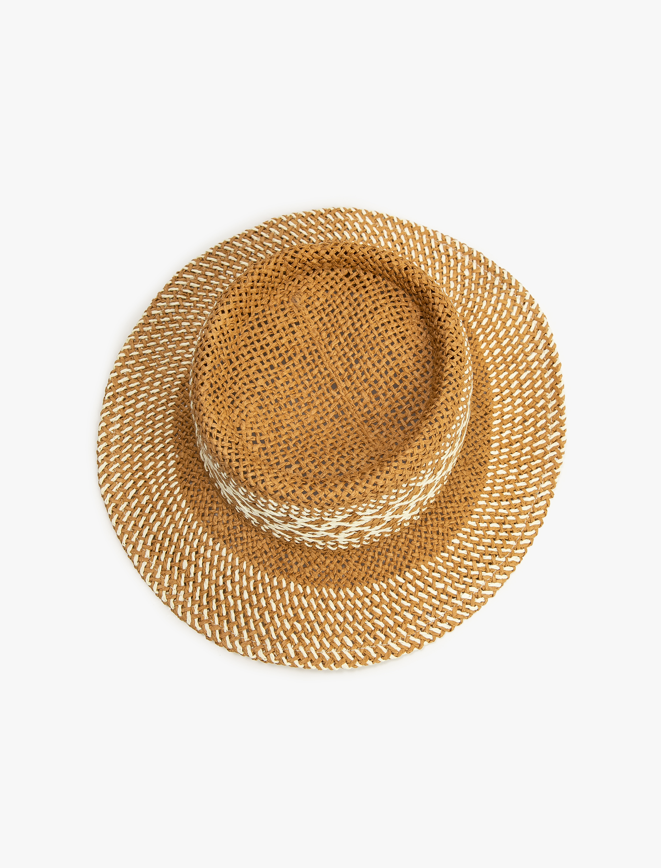 Kadın Desenli Hasır Şapka - Koton X Sibil Çetinkaya