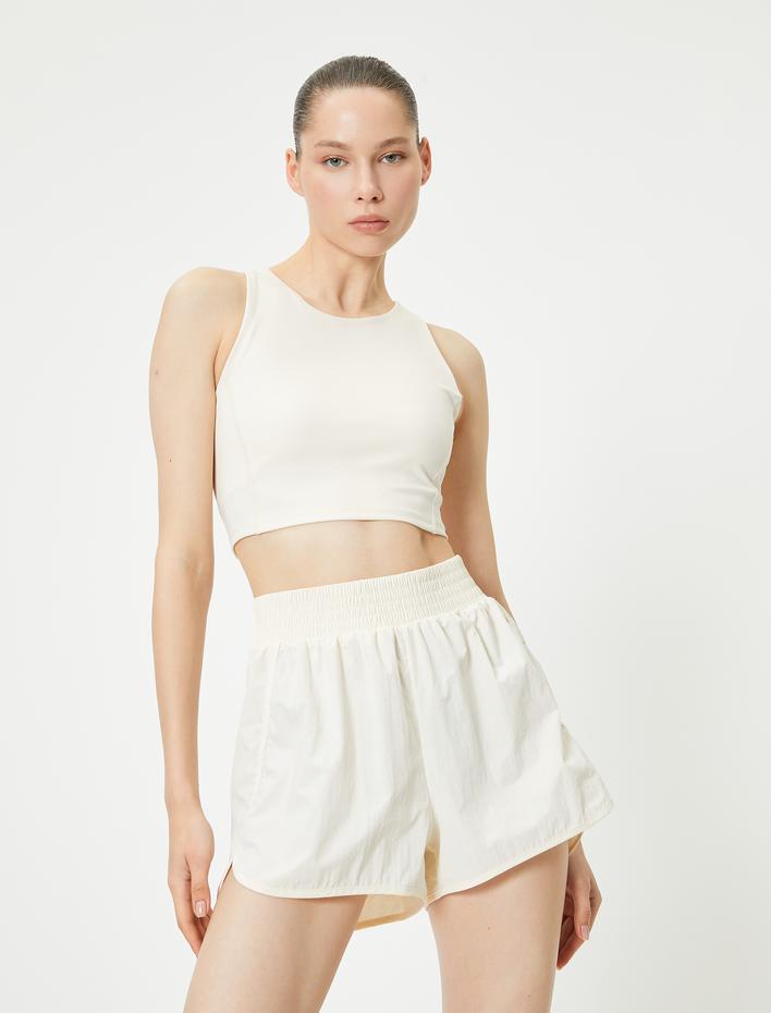  Koşu Şortu Paraşüt Kumaş Yüksek Bel Rahat Kalıp