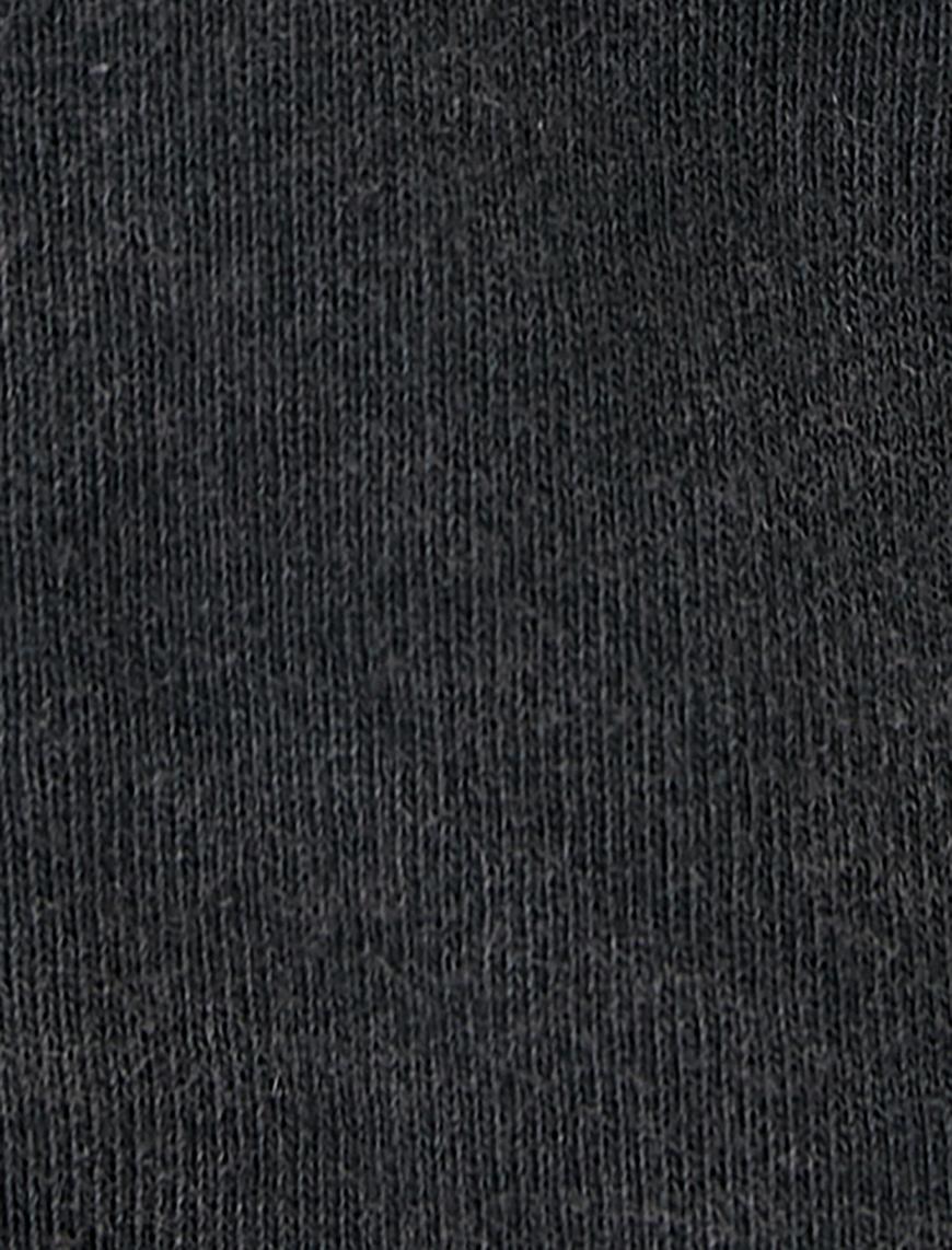   Fermuarlı Kapüşonlu Sweatshirt Crop Cepli Baskı Detaylı Uzun Kollu