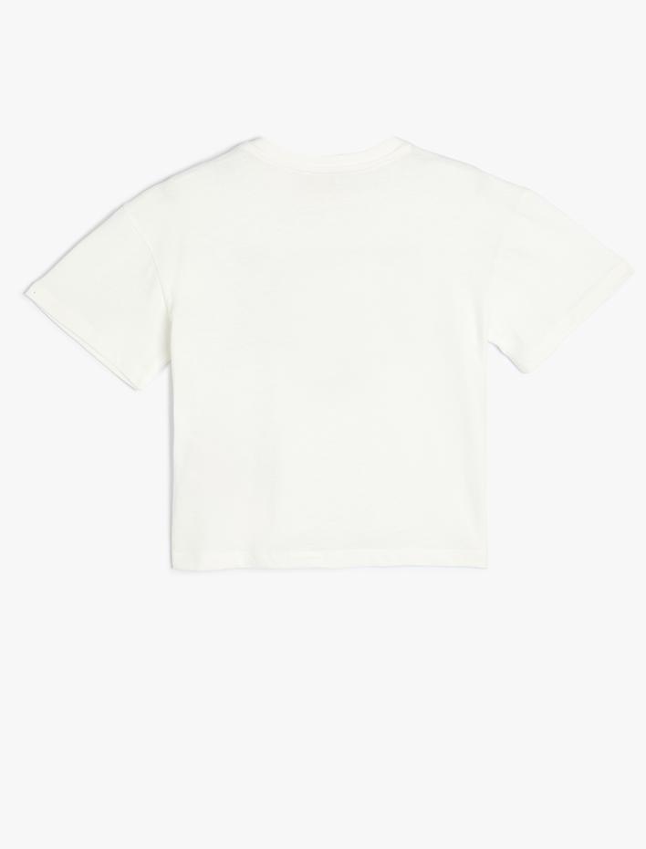 Kız Çocuk Atatürk Baskılı Tişört Kısa Kollu Bisiklet Yaka Pamuklu