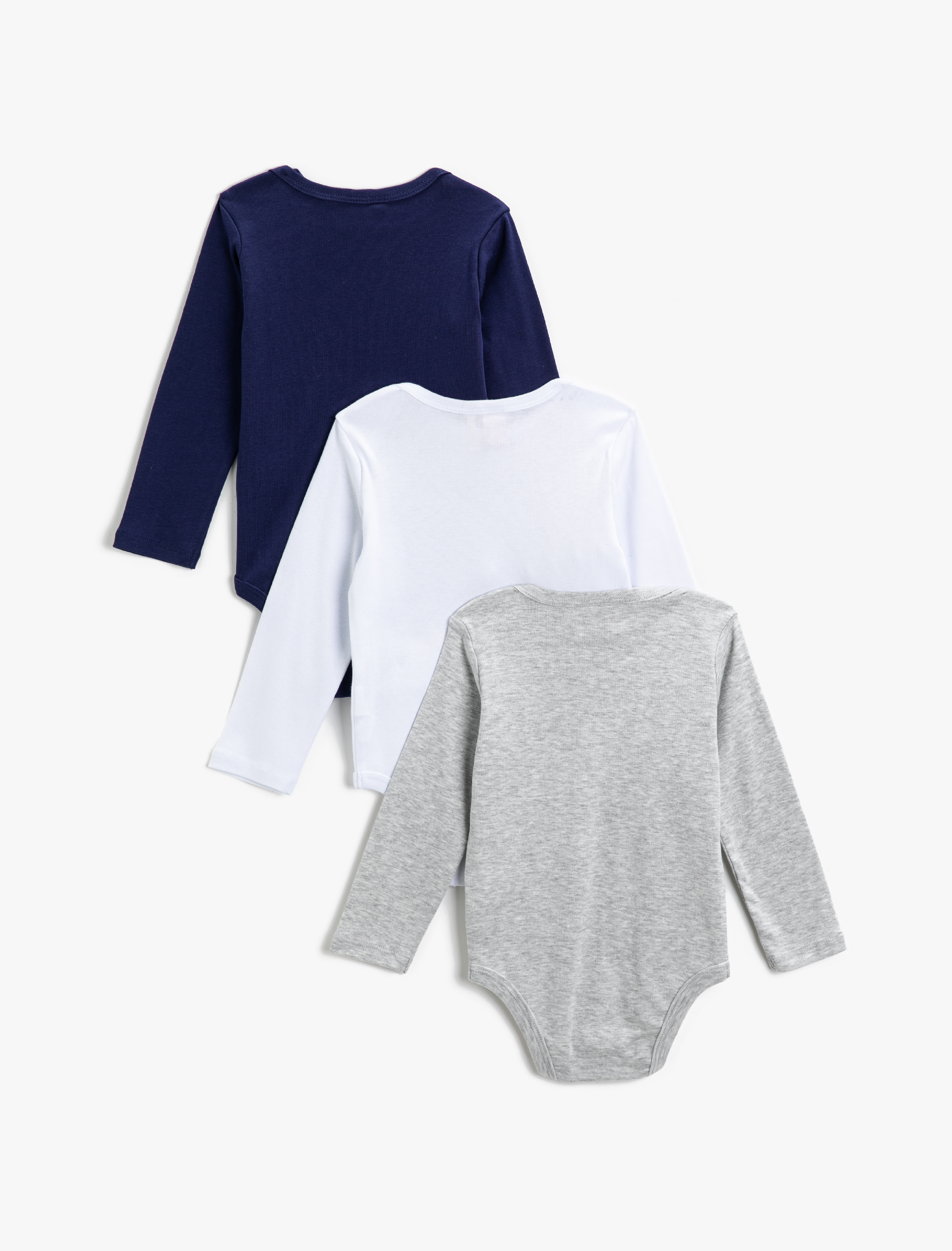  Erkek Bebek 3'lü Uzun Kollu Çıtçıtlı Zıbın Seti Pamuklu