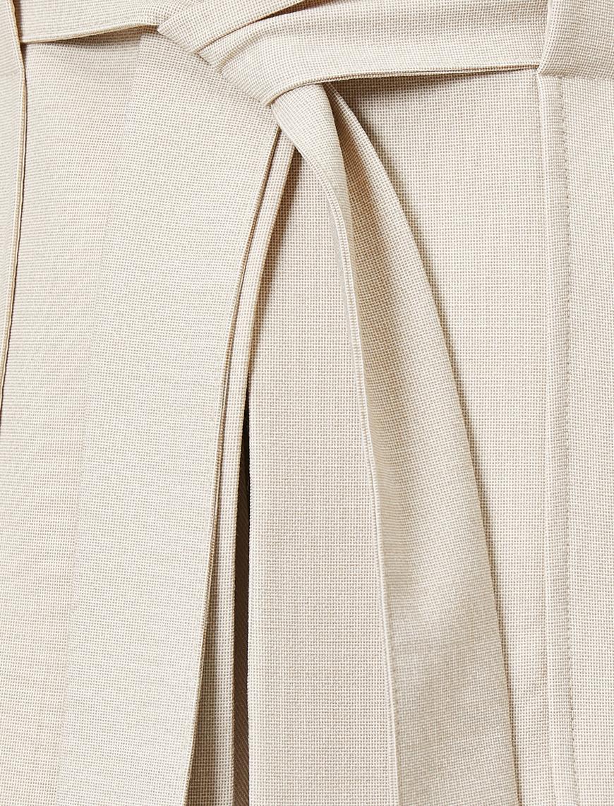   Beli Bağlamalı Blazer Ceket