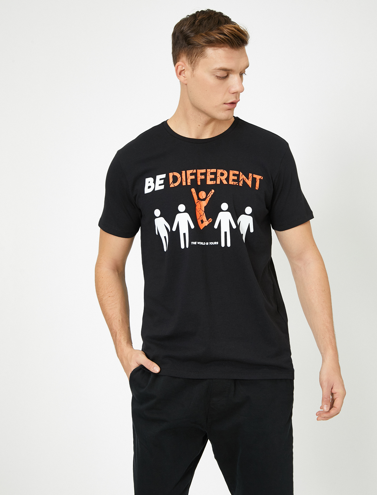   Baskılı Tişört Kısa Kollu