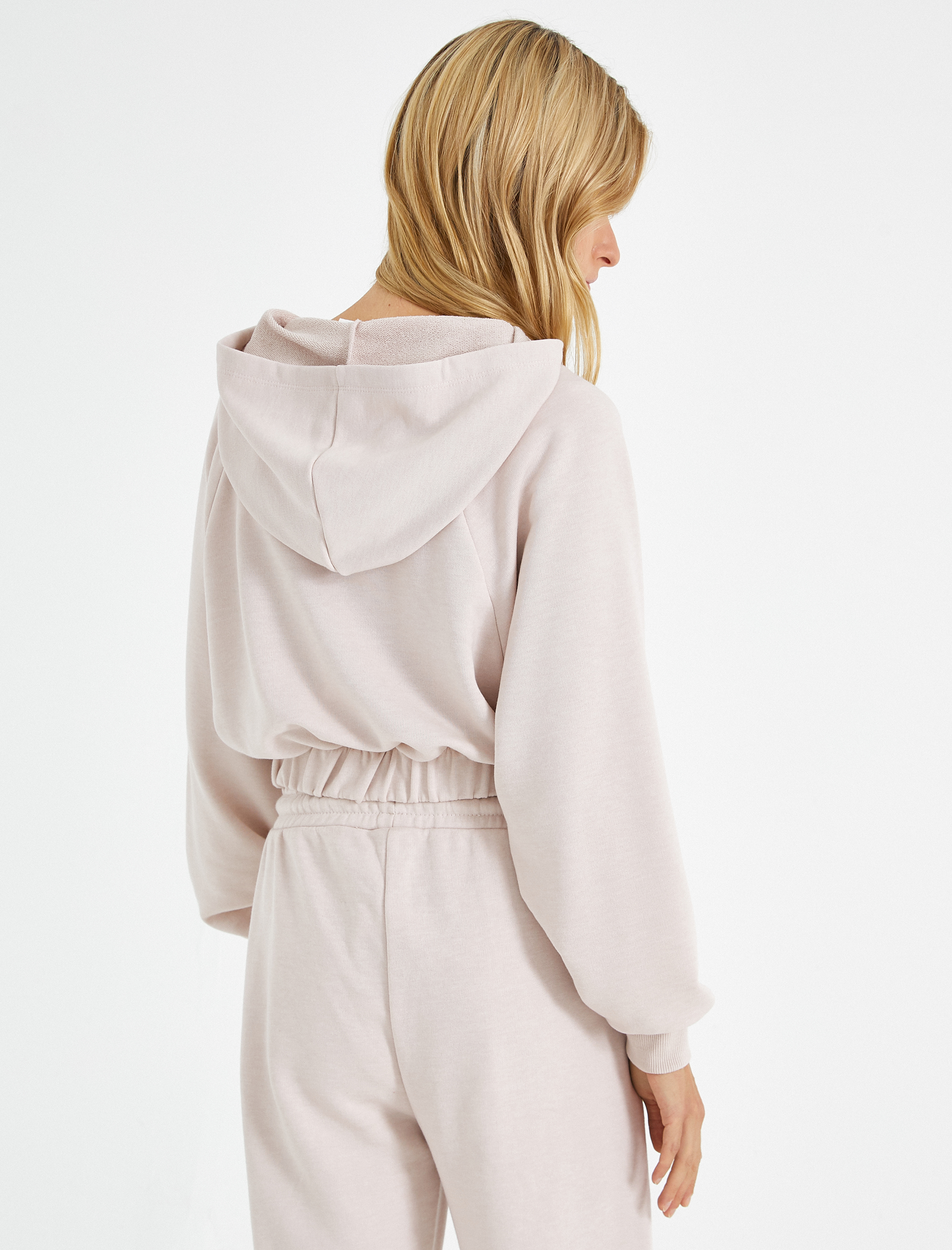   Uzun Kollu Kapüşonlu Yazı Baskılı Sweatshirt