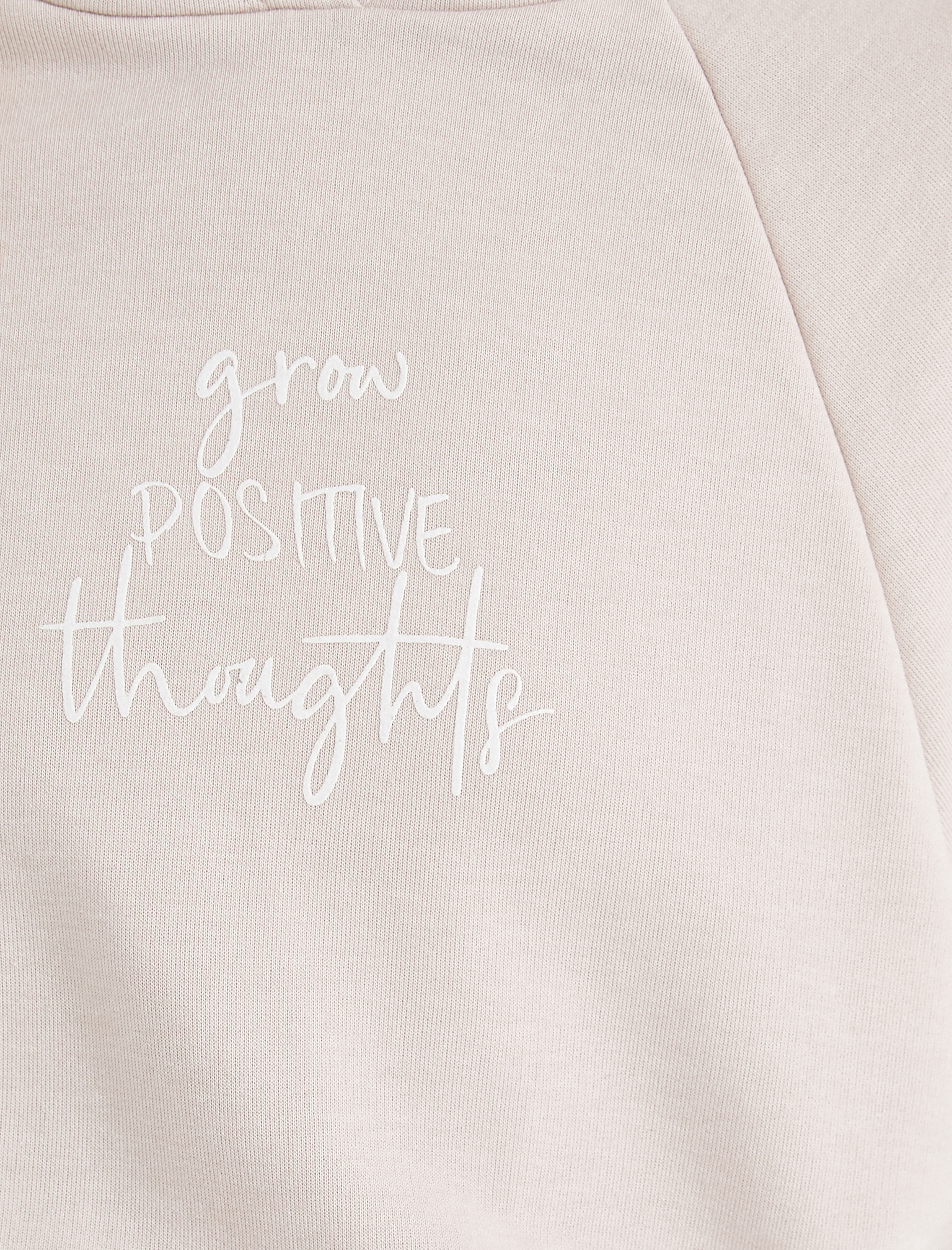   Uzun Kollu Kapüşonlu Yazı Baskılı Sweatshirt