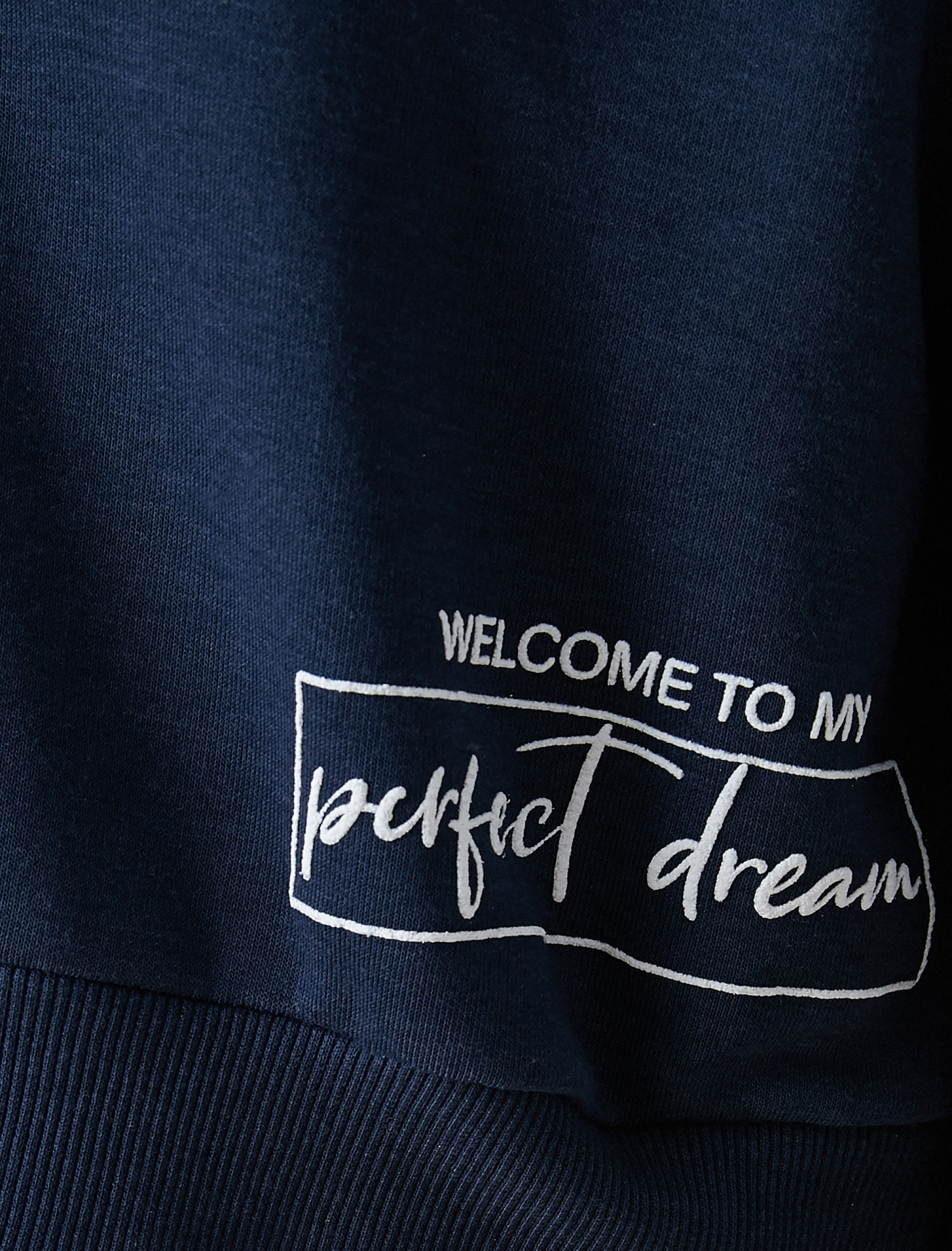   Baskılı Sweatshirt Bisiklet Yaka