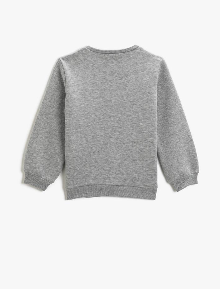 Erkek Çocuk Neon Slogan Baskılı Sweatshirt Uzun Kollu