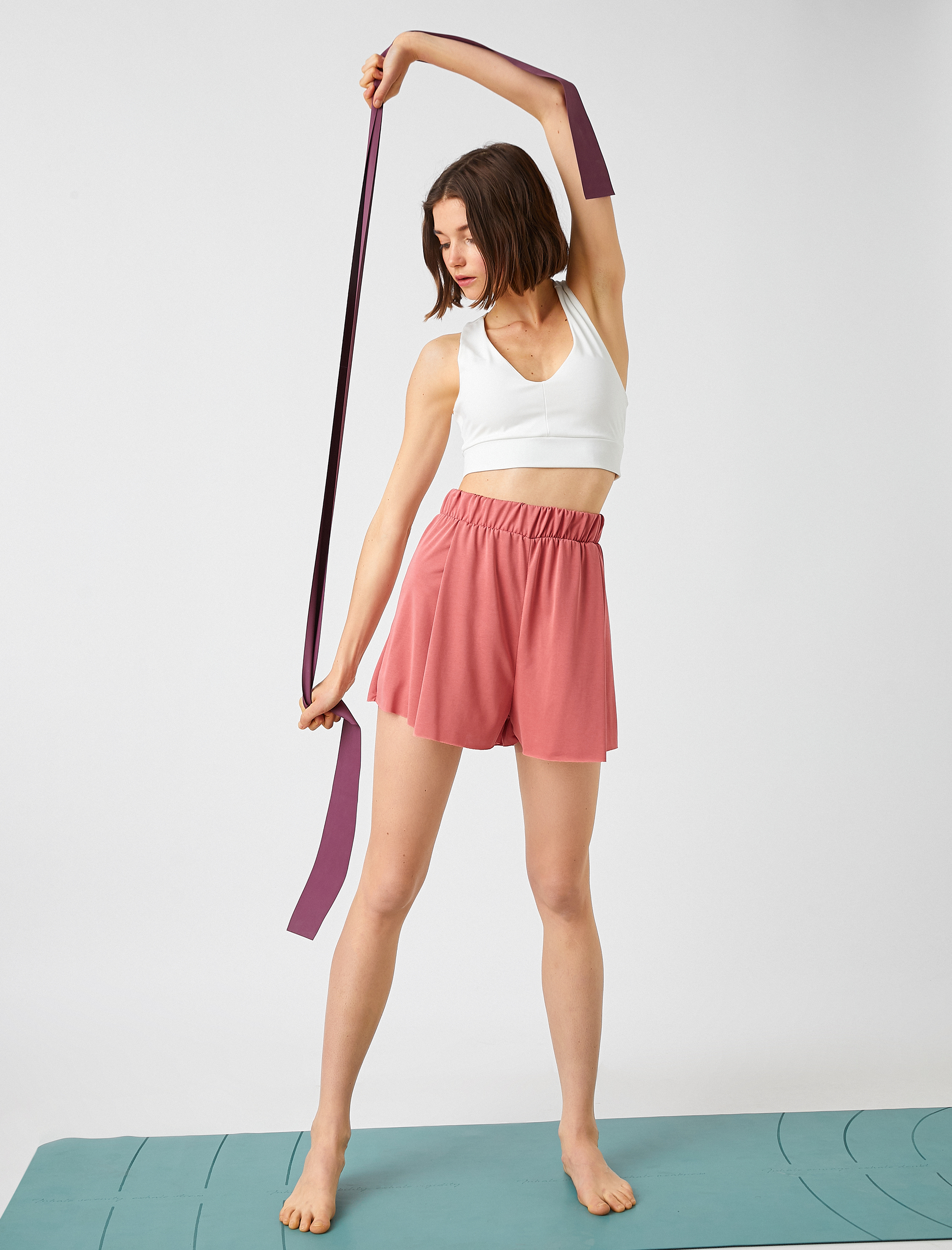   Yoga Şortu Relax Fit Modal Karışımlı