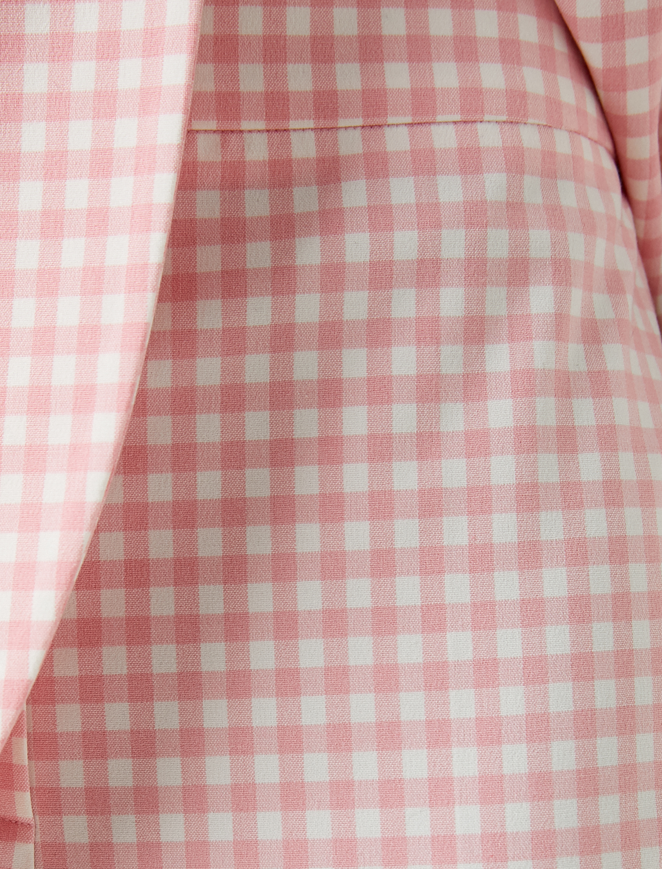   Ekose Yüksek Bel Kısa İspanyol Paça Kumaş Pantolon