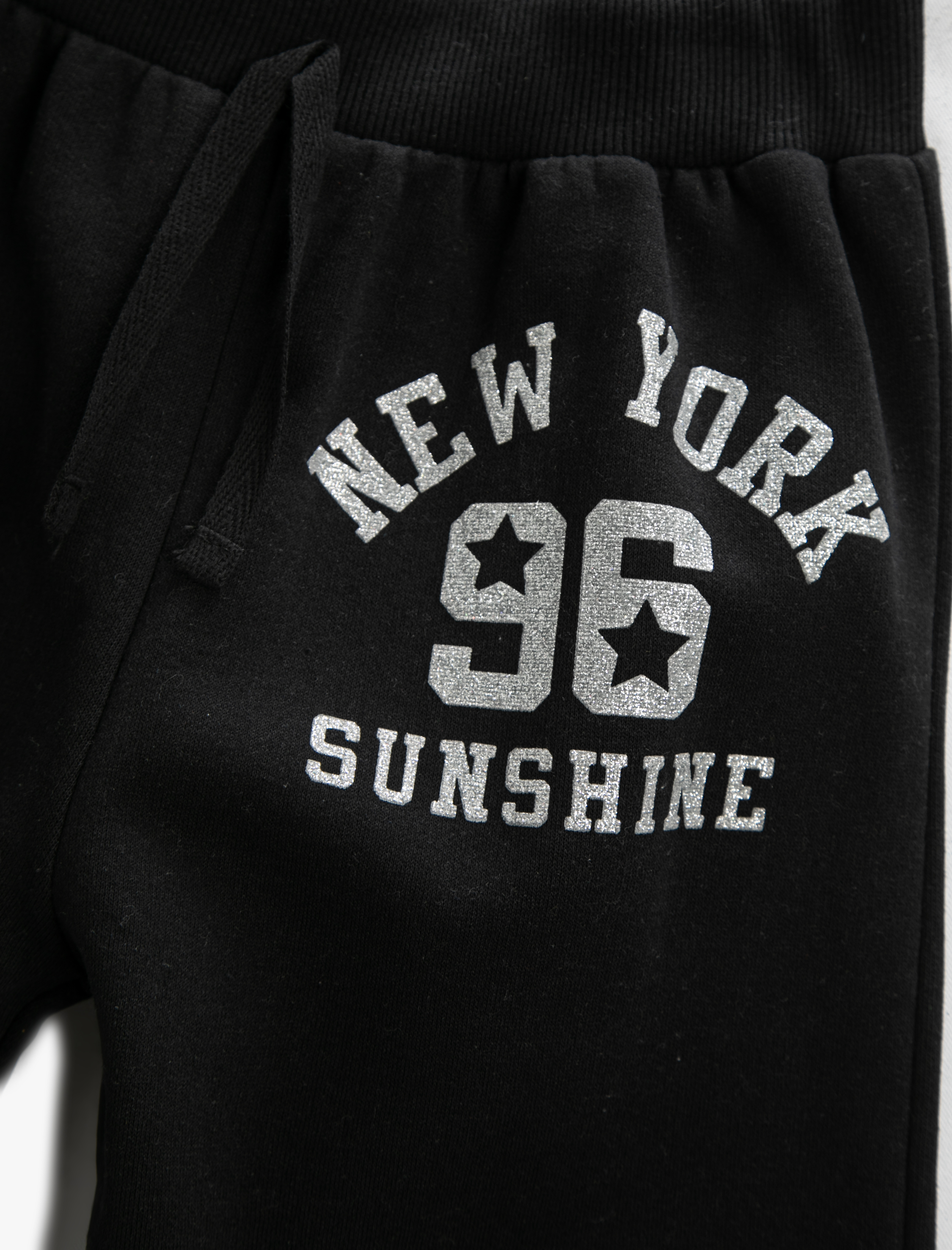  Kız Çocuk Baskılı Jogger Eşofman Altı Belden Bağlamalı