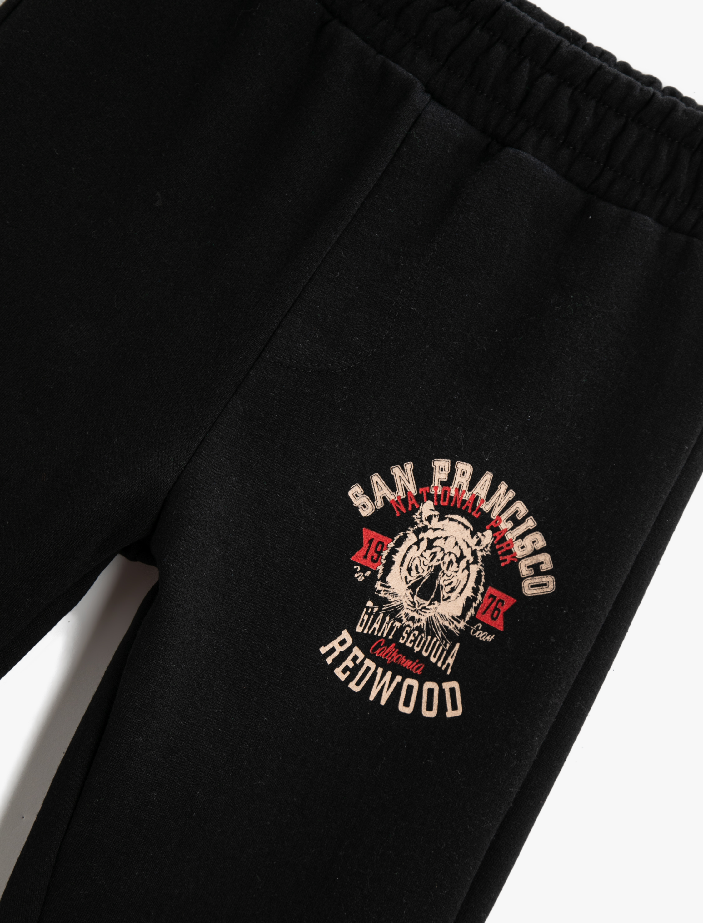  Erkek Çocuk Baskılı Eşofman Altı Beli Lastikli