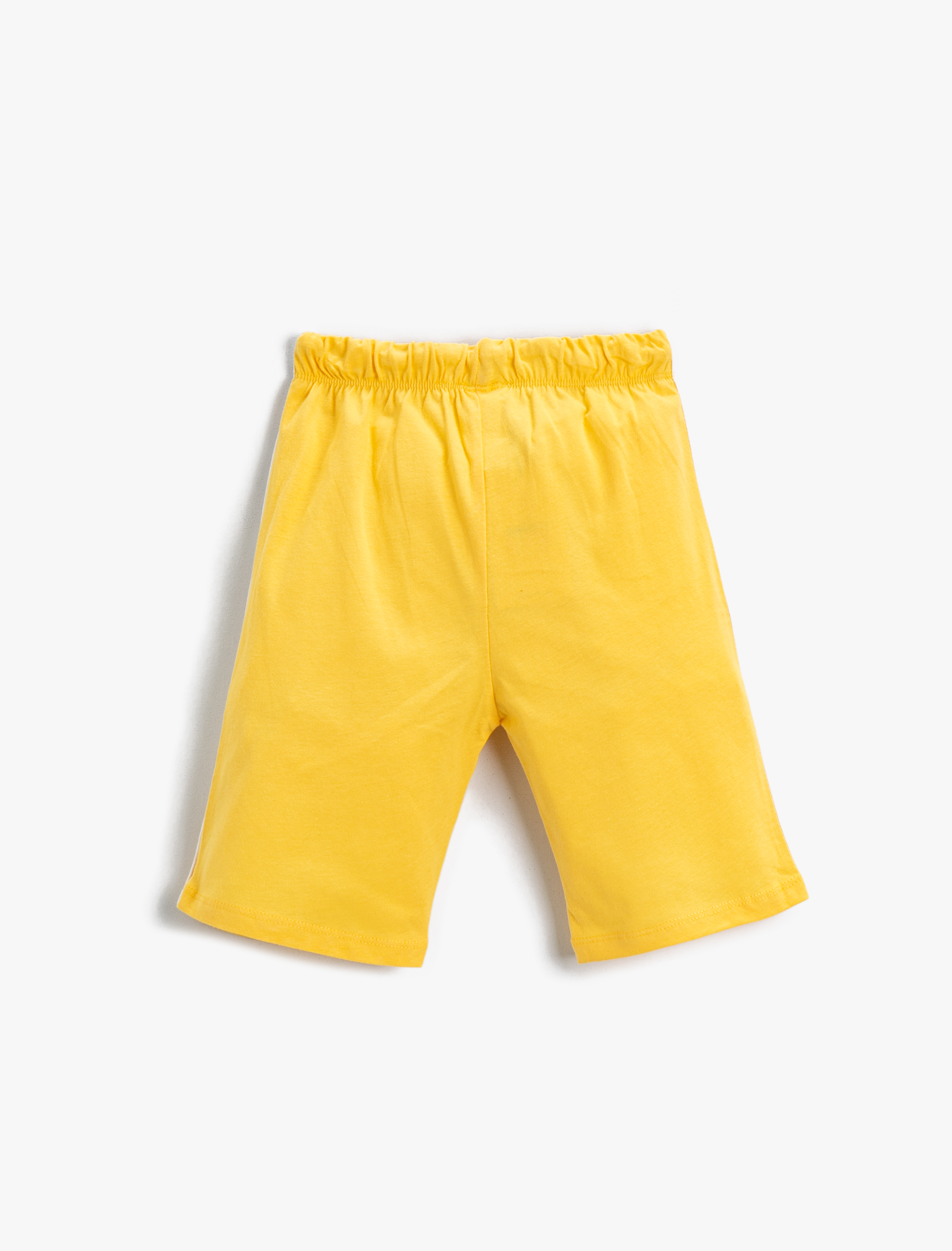  Erkek Çocuk Basic Çizgili Şort Pamuklu Beli Bağcıklı