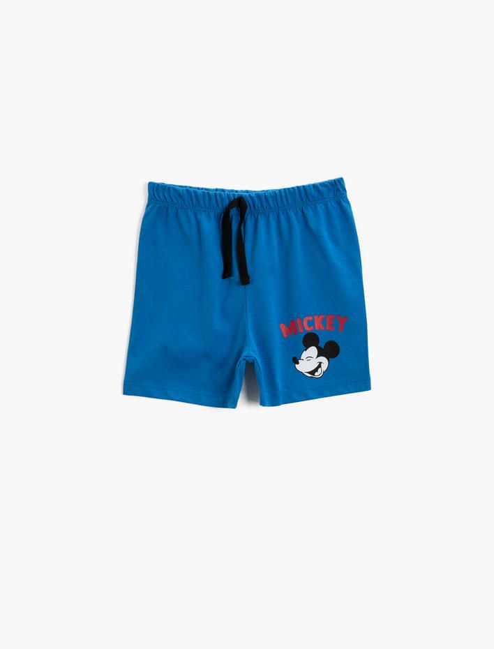Erkek Bebek Mickey Mouse Şort Lisanslı Pamuklu