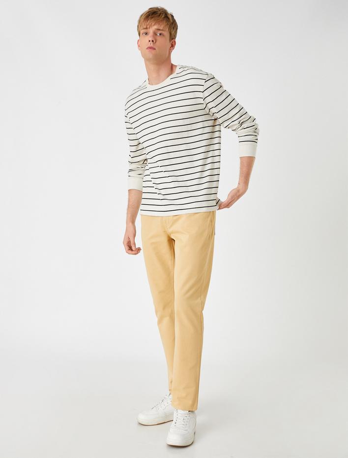  Basic Gabardin Pantolon Düğmeli