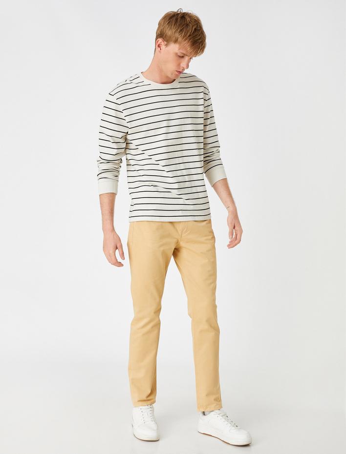  Basic Gabardin Pantolon Düğmeli