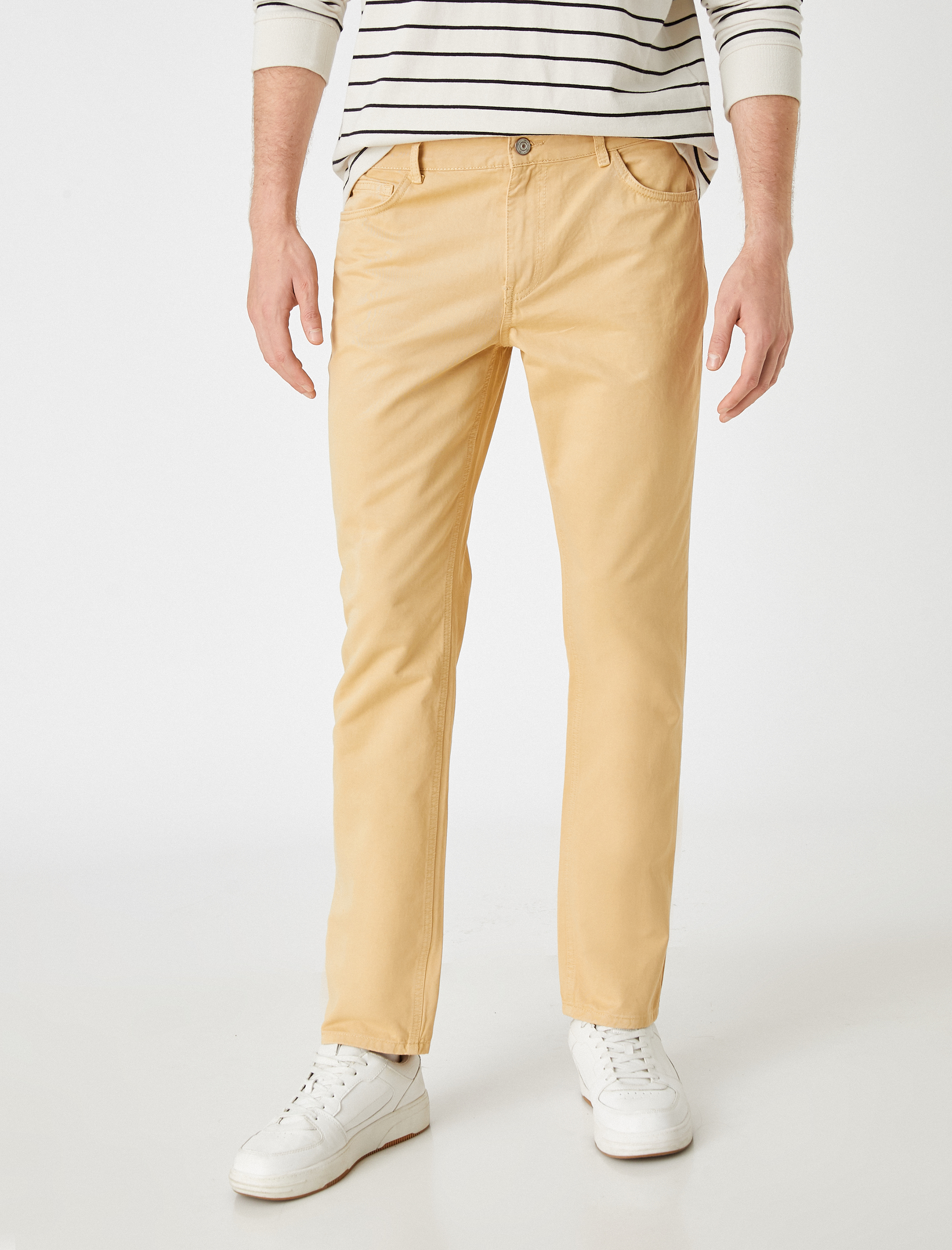   Basic Gabardin Pantolon Düğmeli