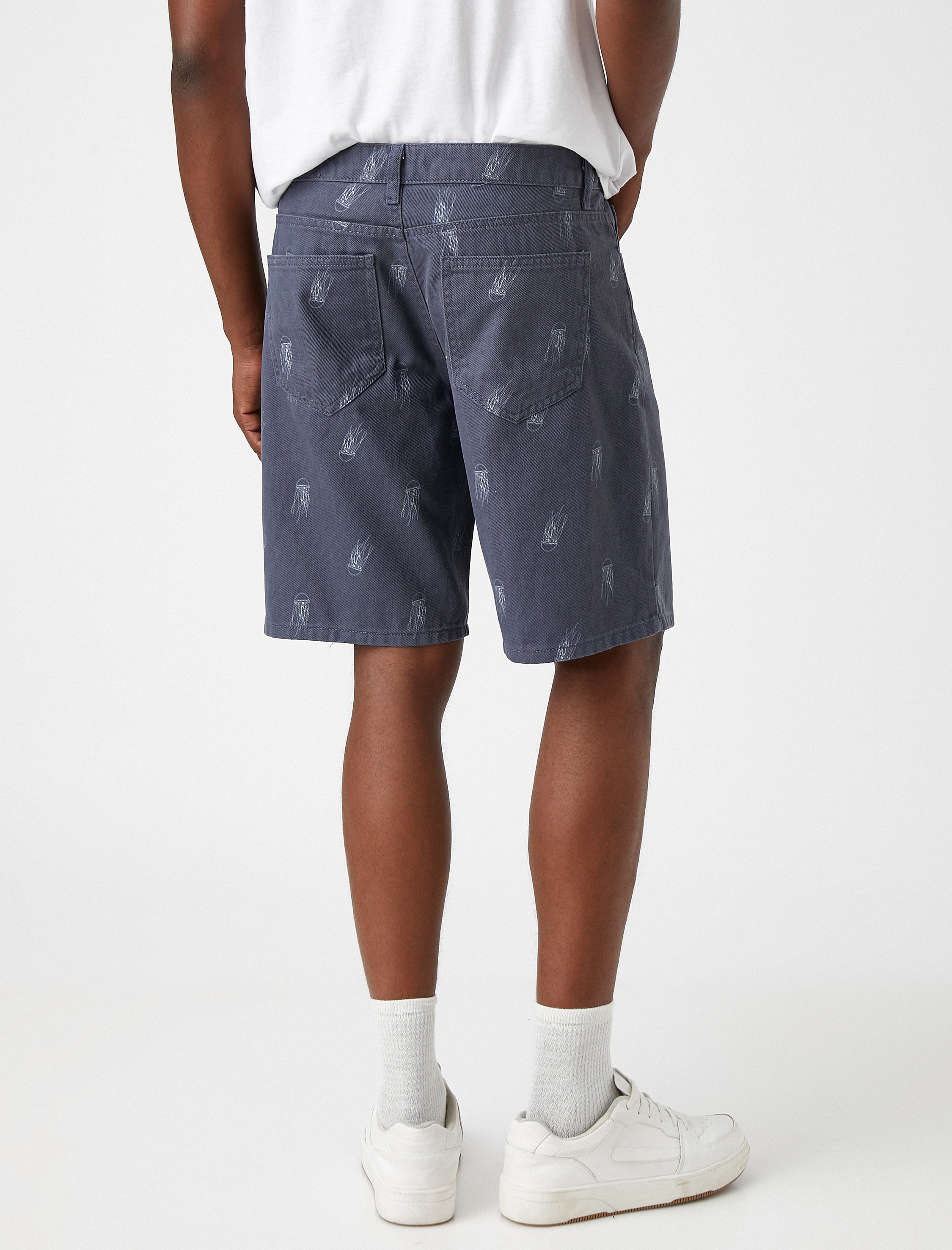   Pamuklu Baskılı Şort