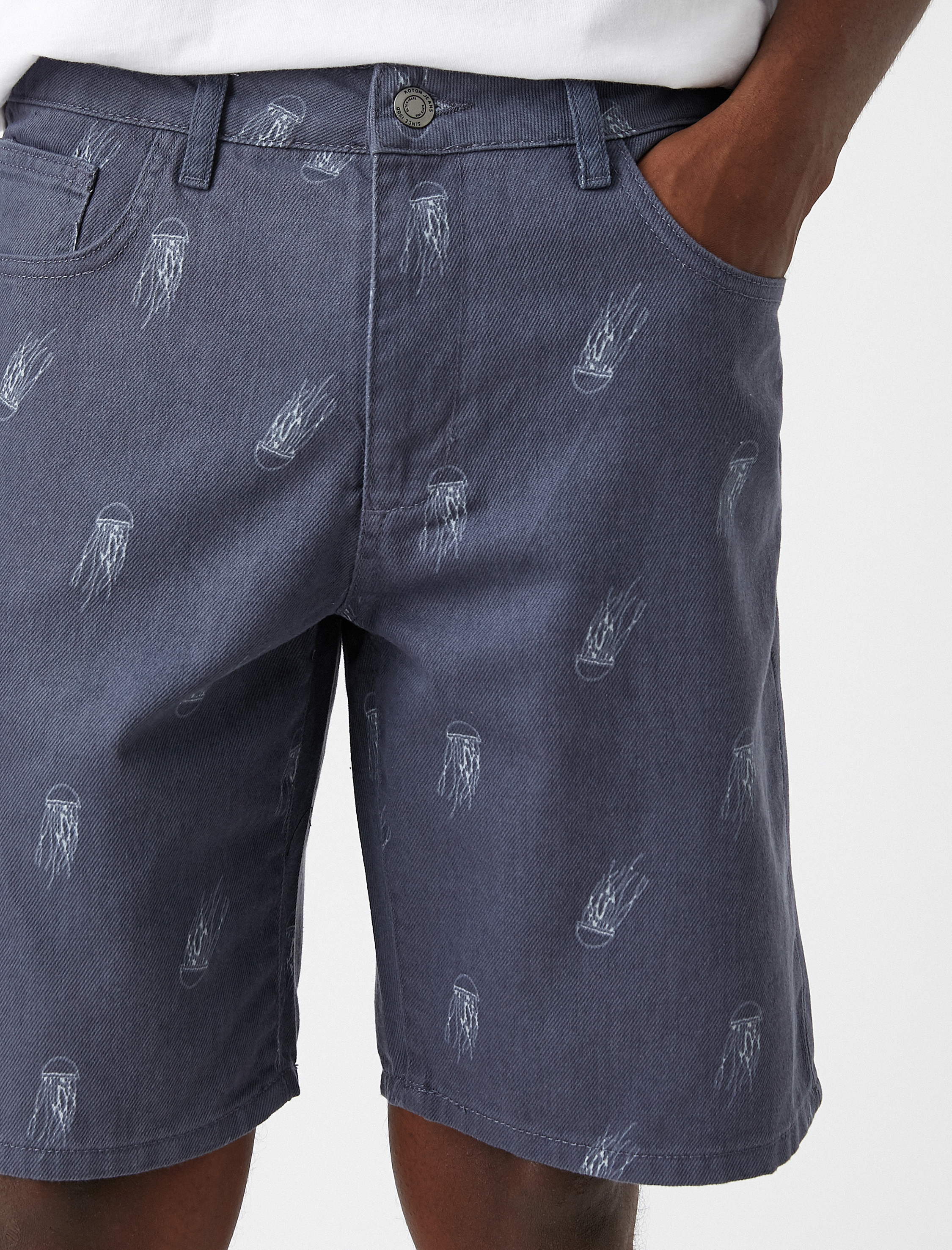   Pamuklu Baskılı Şort