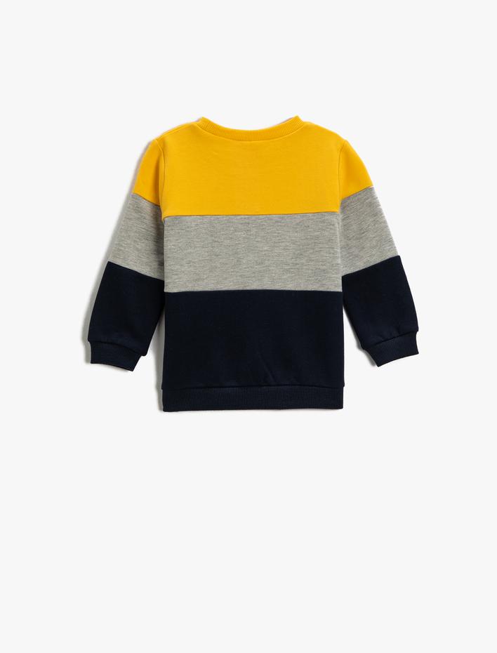 Erkek Bebek Baskılı Sweatshirt Pamuklu