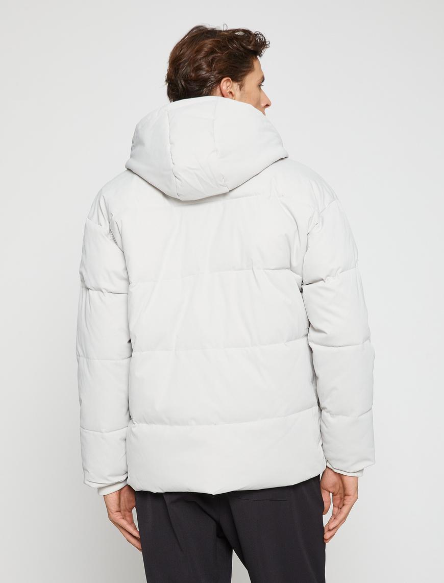   Anorak Şişme Mont Kapşonlu Baskılı Su Geçirmez