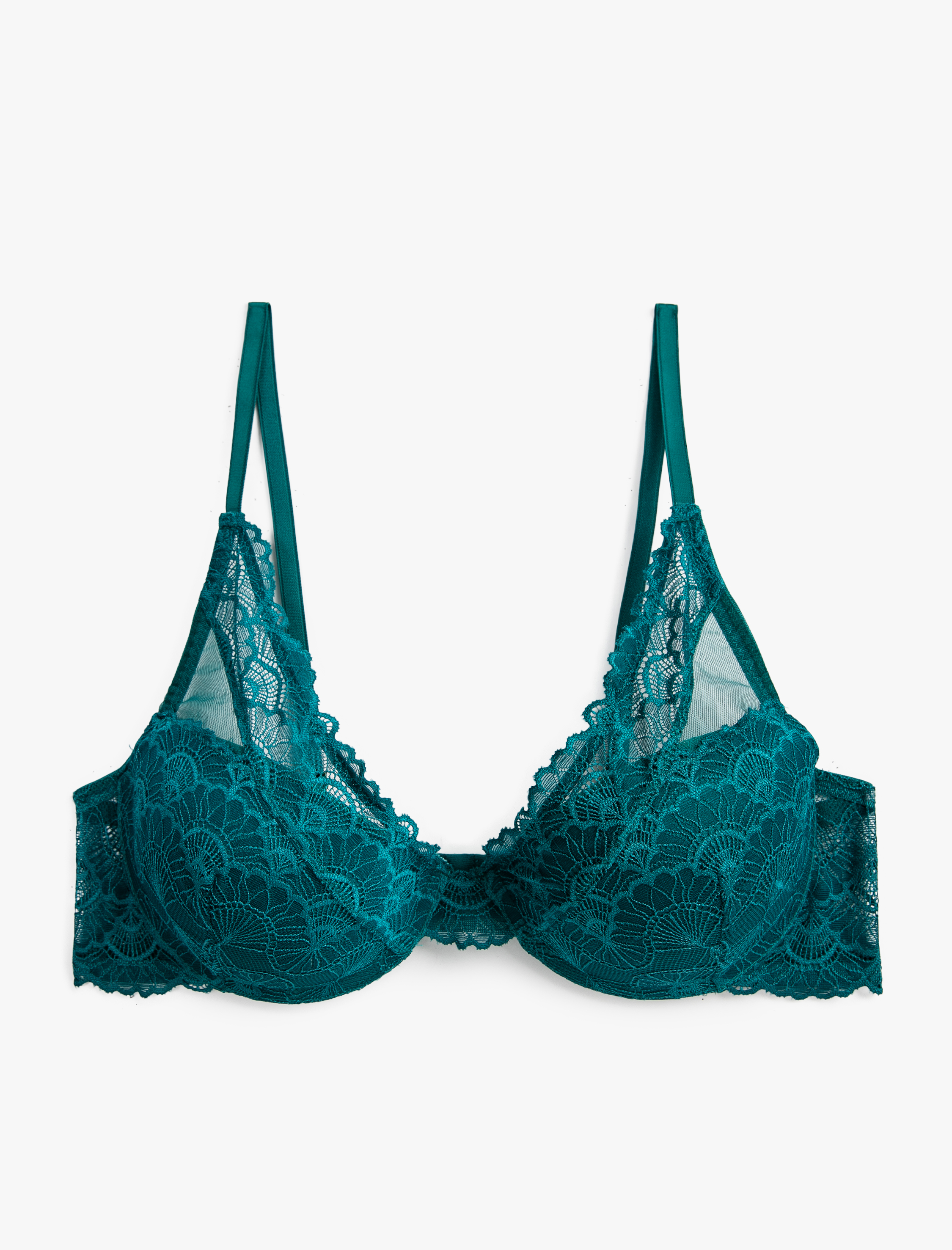   Push Up Sütyen Destekli Dantelli Dolgulu Kaplı Balenli