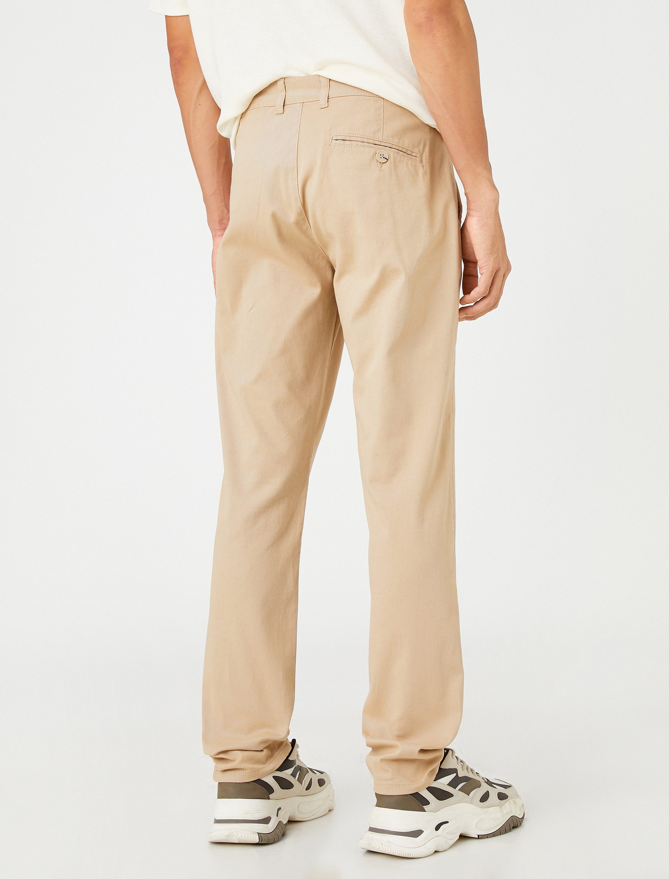   Basic Gabardin Pantolon Slim Fit Düğmeli Cep Detaylı