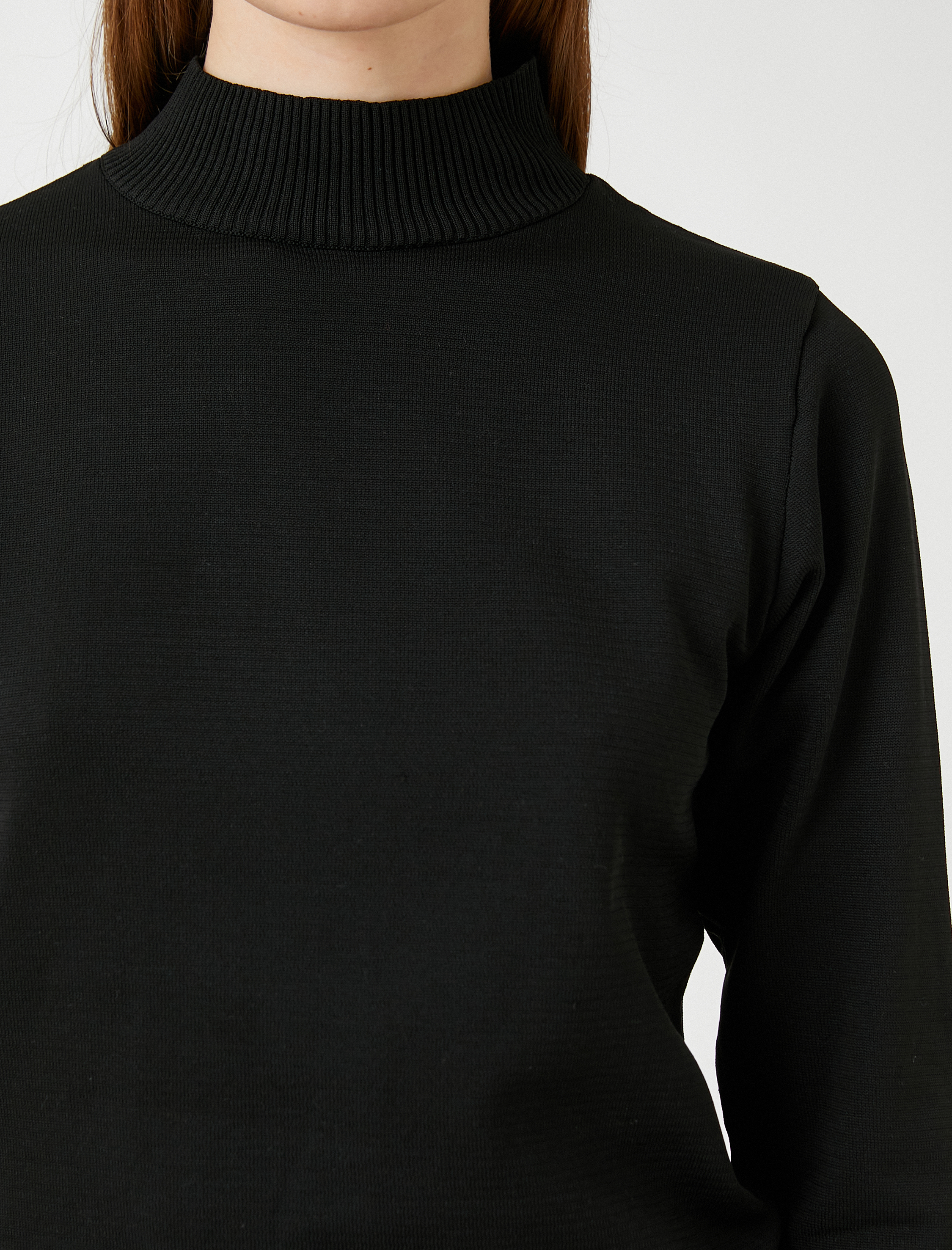   Yarım Balıkçı Yaka Kazak Uzun Kollu