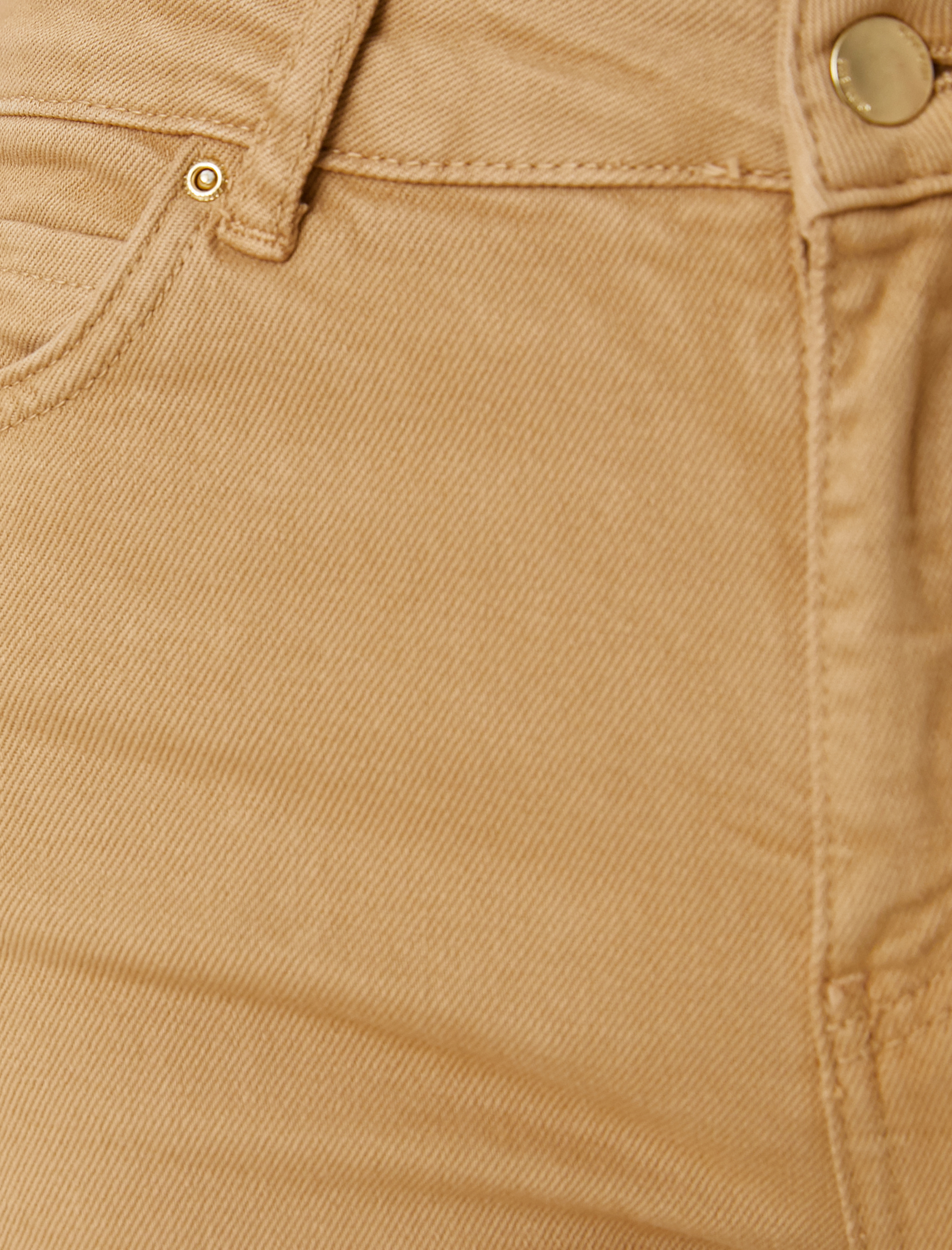 İspanyol Paça Kot Pantolon Dar Kesim Normal Bel