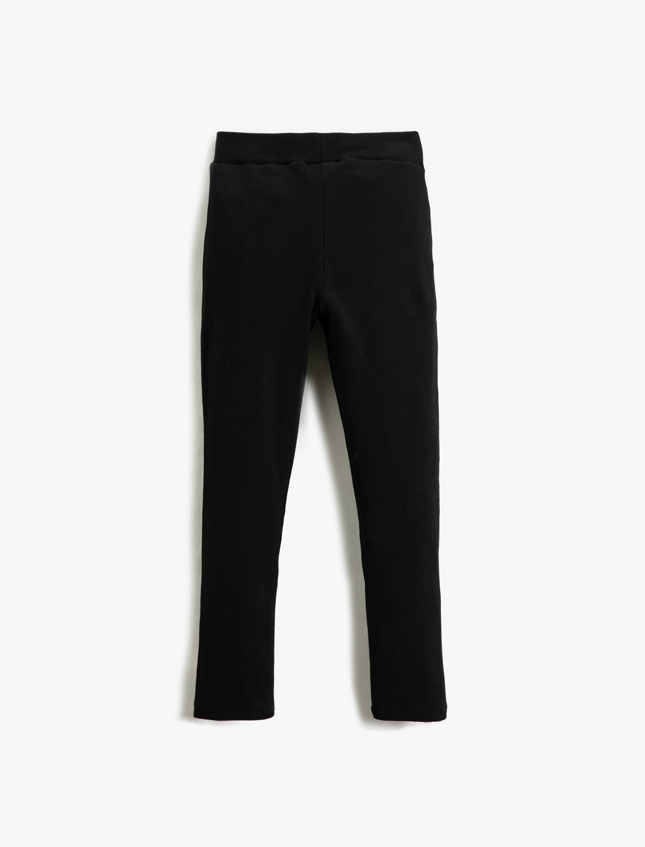  Kız Çocuk Basic Fitilli Tayt Pamuklu Beli Lastikli Etiket Detaylı