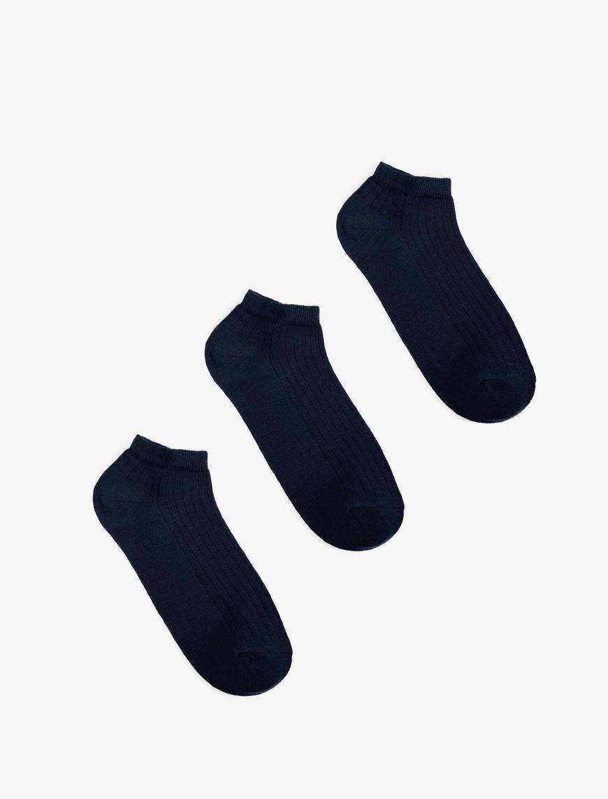  Erkek Basic Patik Çorap Seti 3'lü
