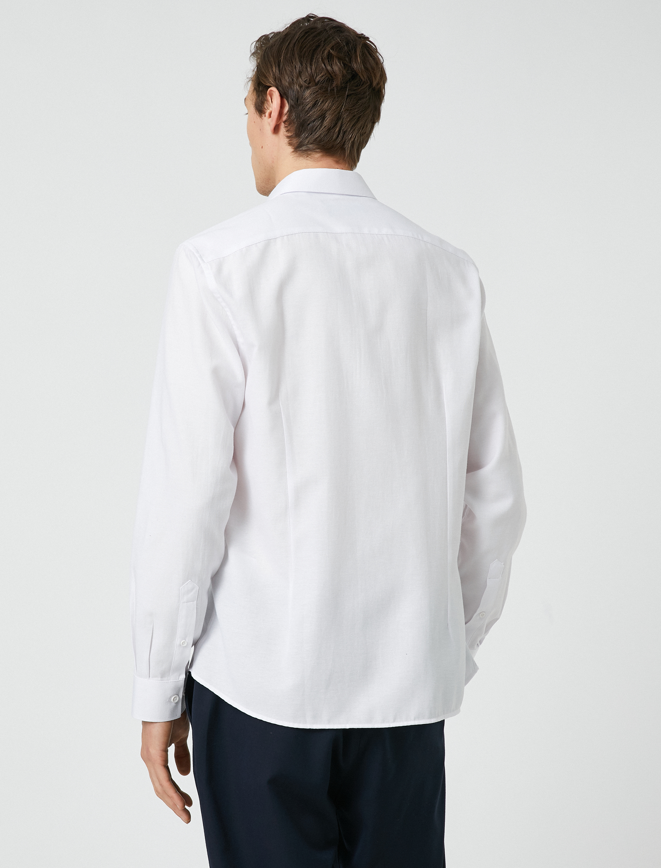   Spor Gömlek Slim Fit Klasik Yaka Uzun Kollu Non Iron