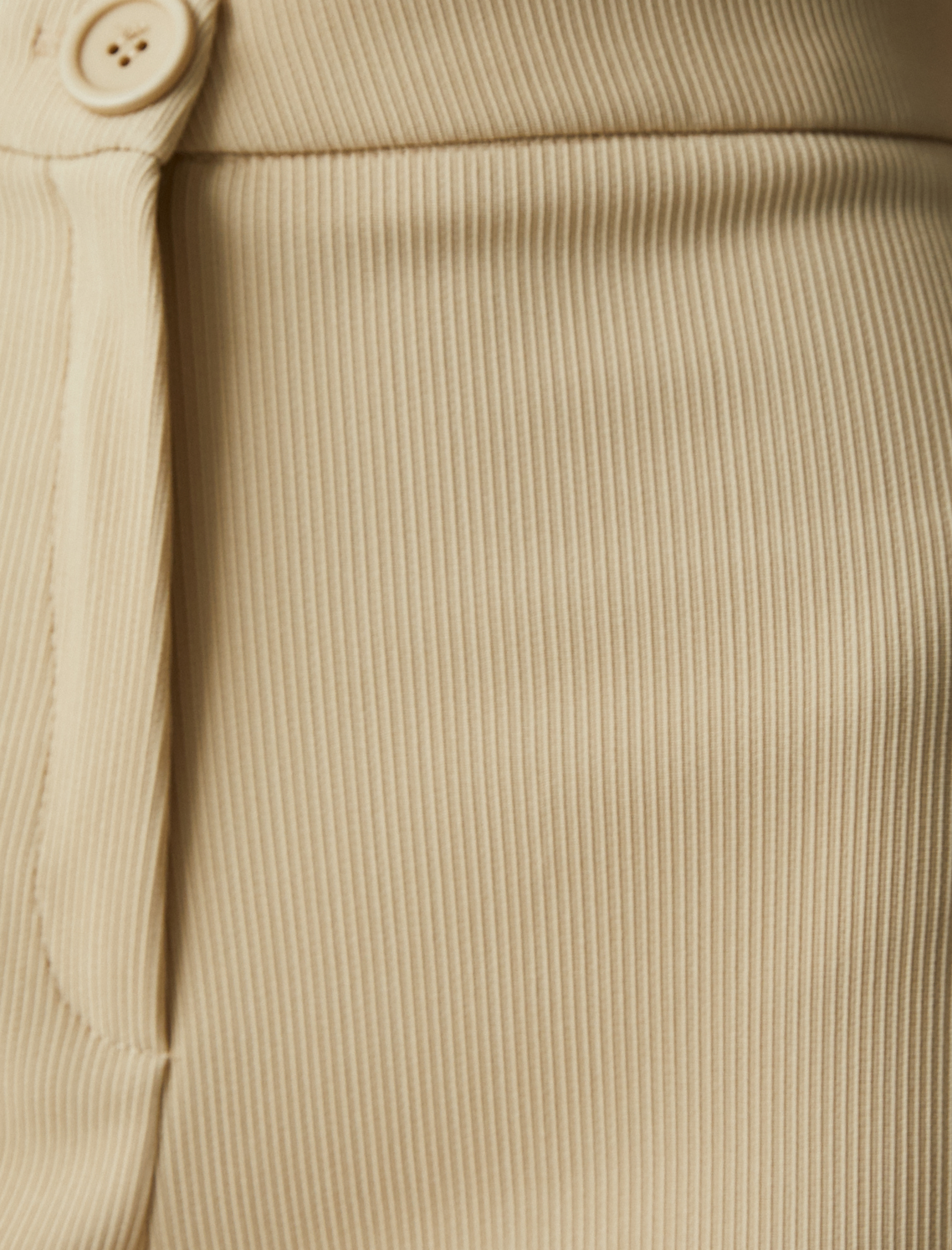   İspanyol Paça Pantolon Yüksek Bel Fitilli Paçası Yırtmaçlı