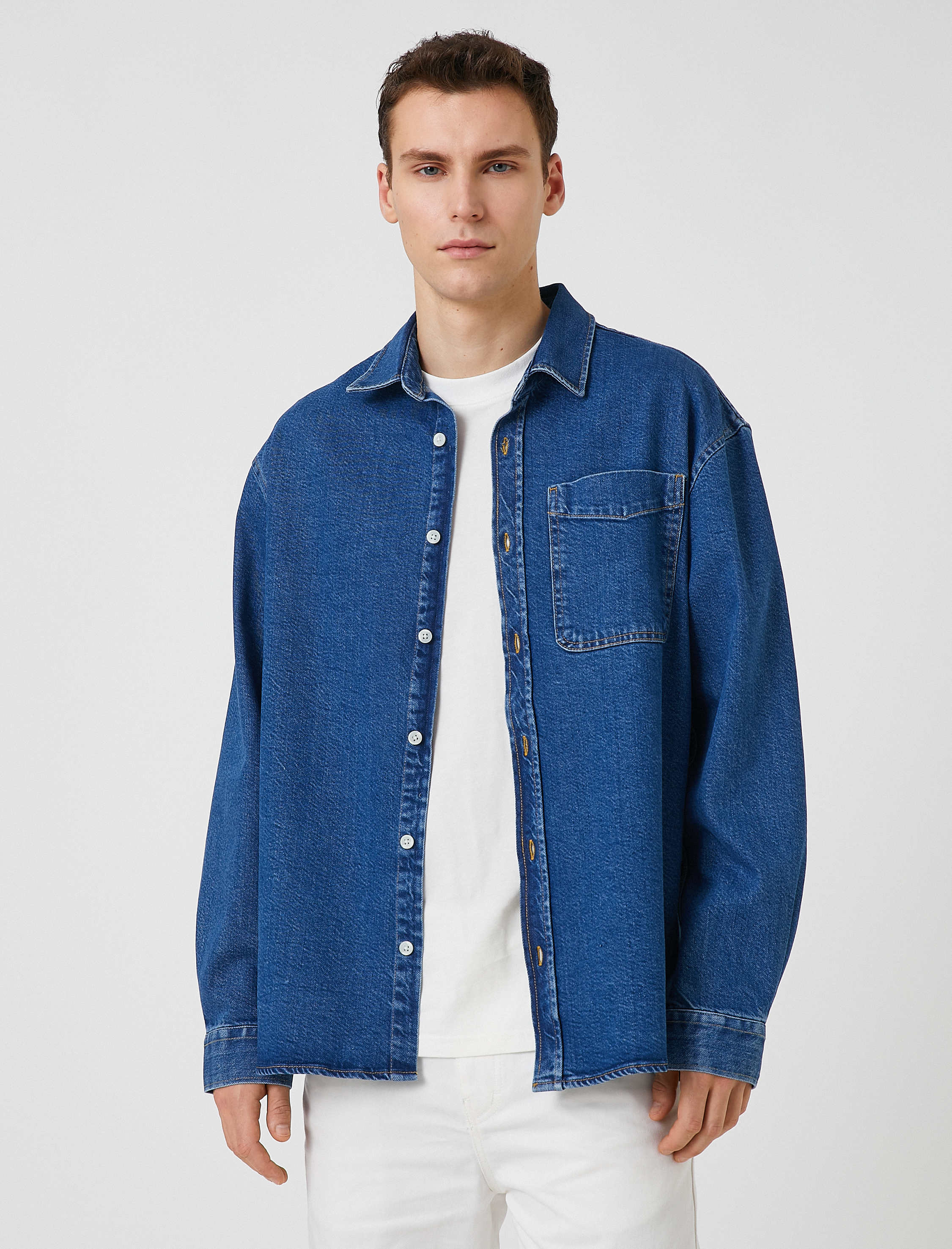 Basic Kot Ceket Cep Detaylı