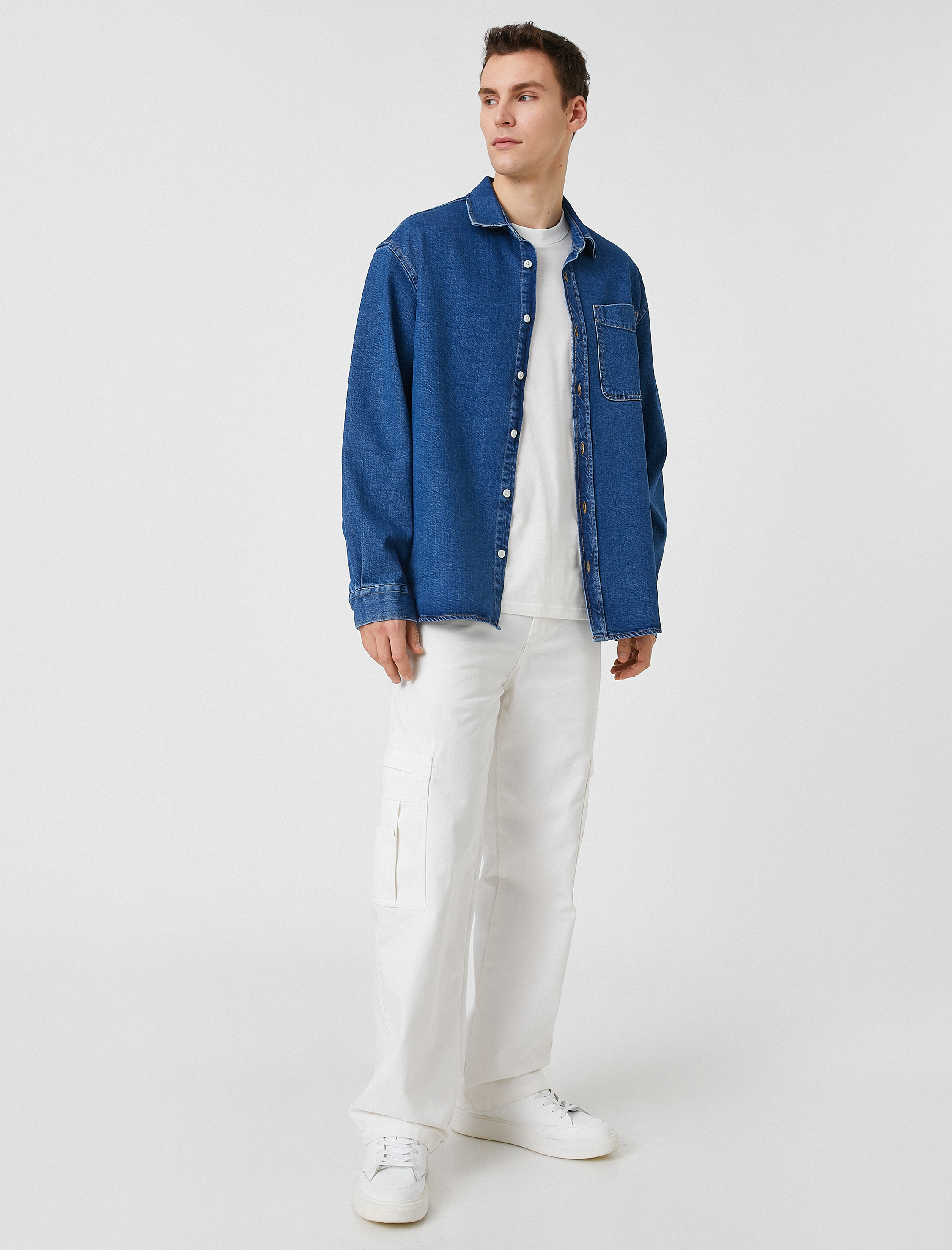 Basic Kot Ceket Cep Detaylı