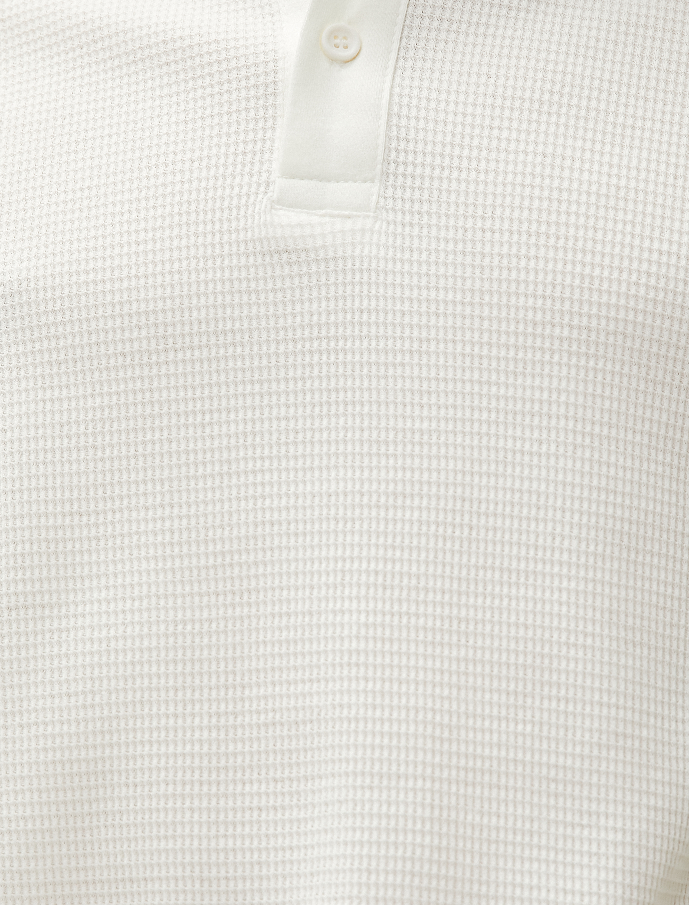   Polo Yaka Tişört Dokulu Düğmeli Dar Kesim Kısa Kollu