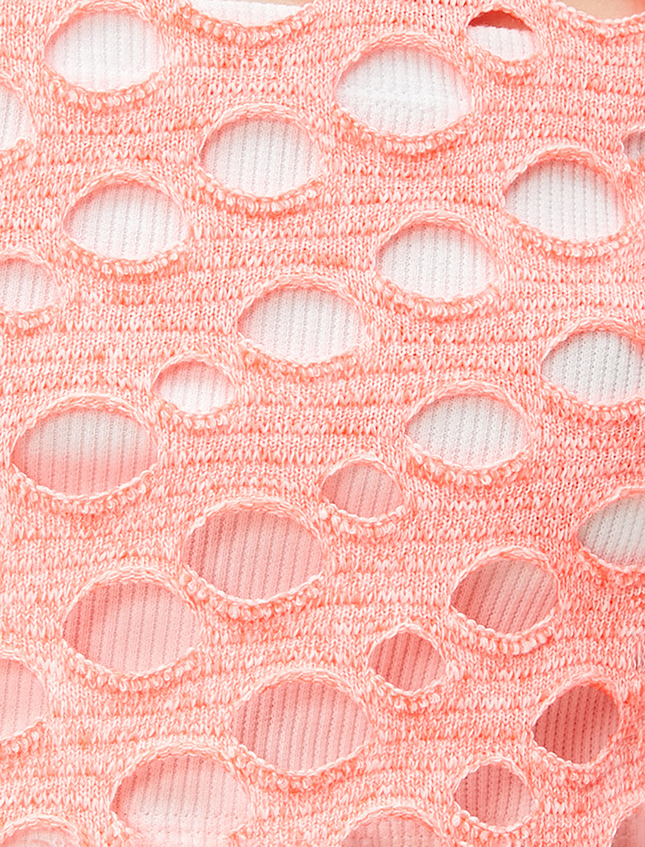   Uzun Kollu Tişört File Ajurlu Bisiklet Yaka