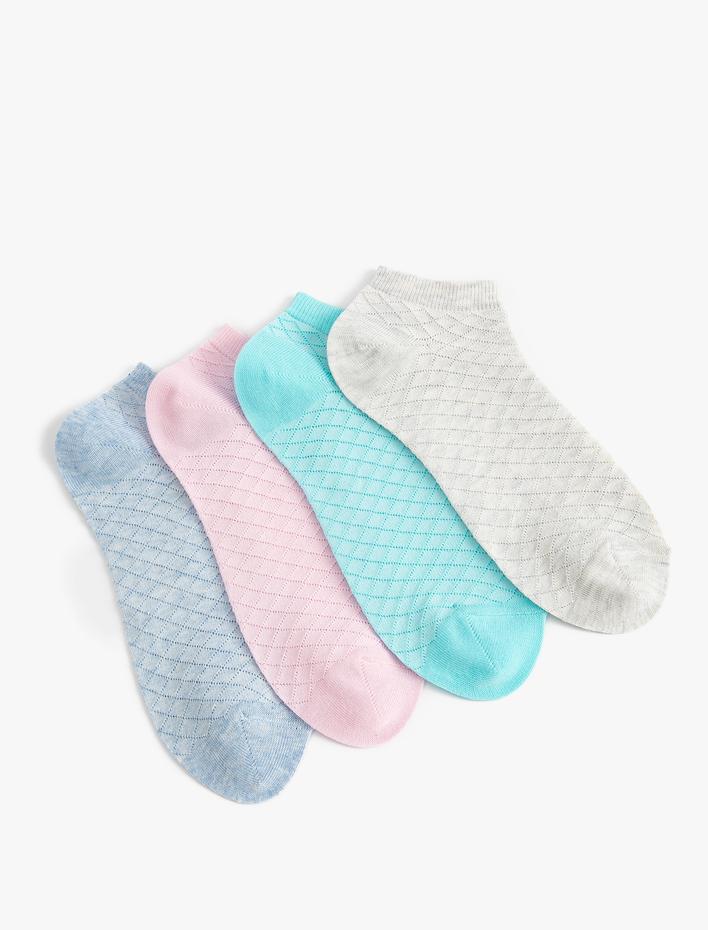 Kadın Basic 4'lü Patik Çorap Seti