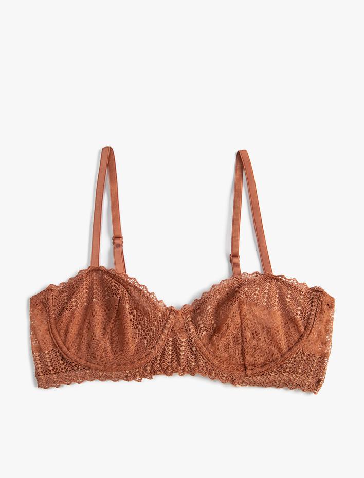  Dantelli Sütyen Balenli Dolgusuz Desteksiz