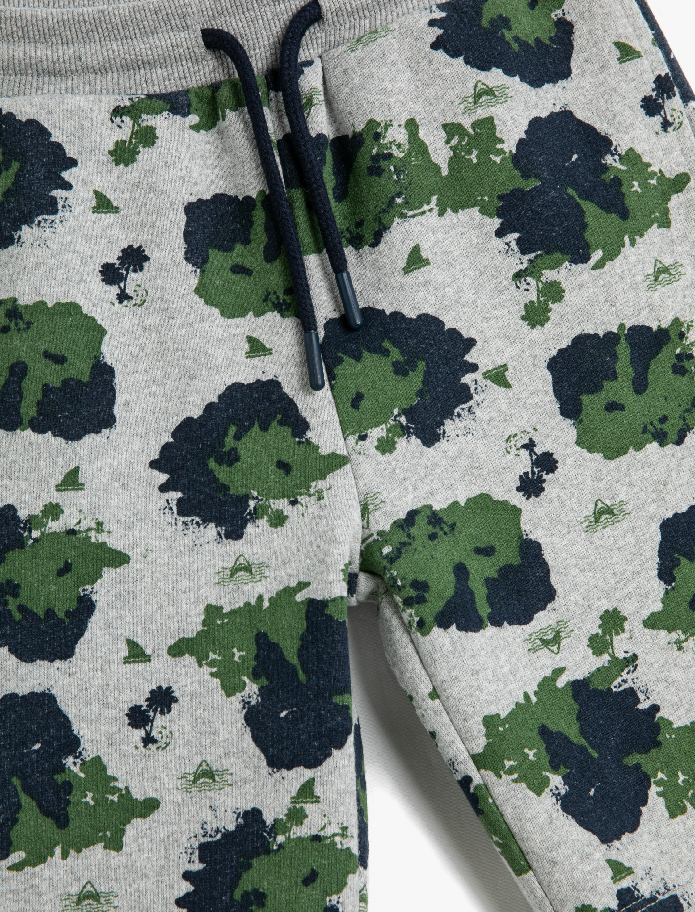  Erkek Çocuk Şort Beli Lastikli Bağlamalı Baskılı Cepli